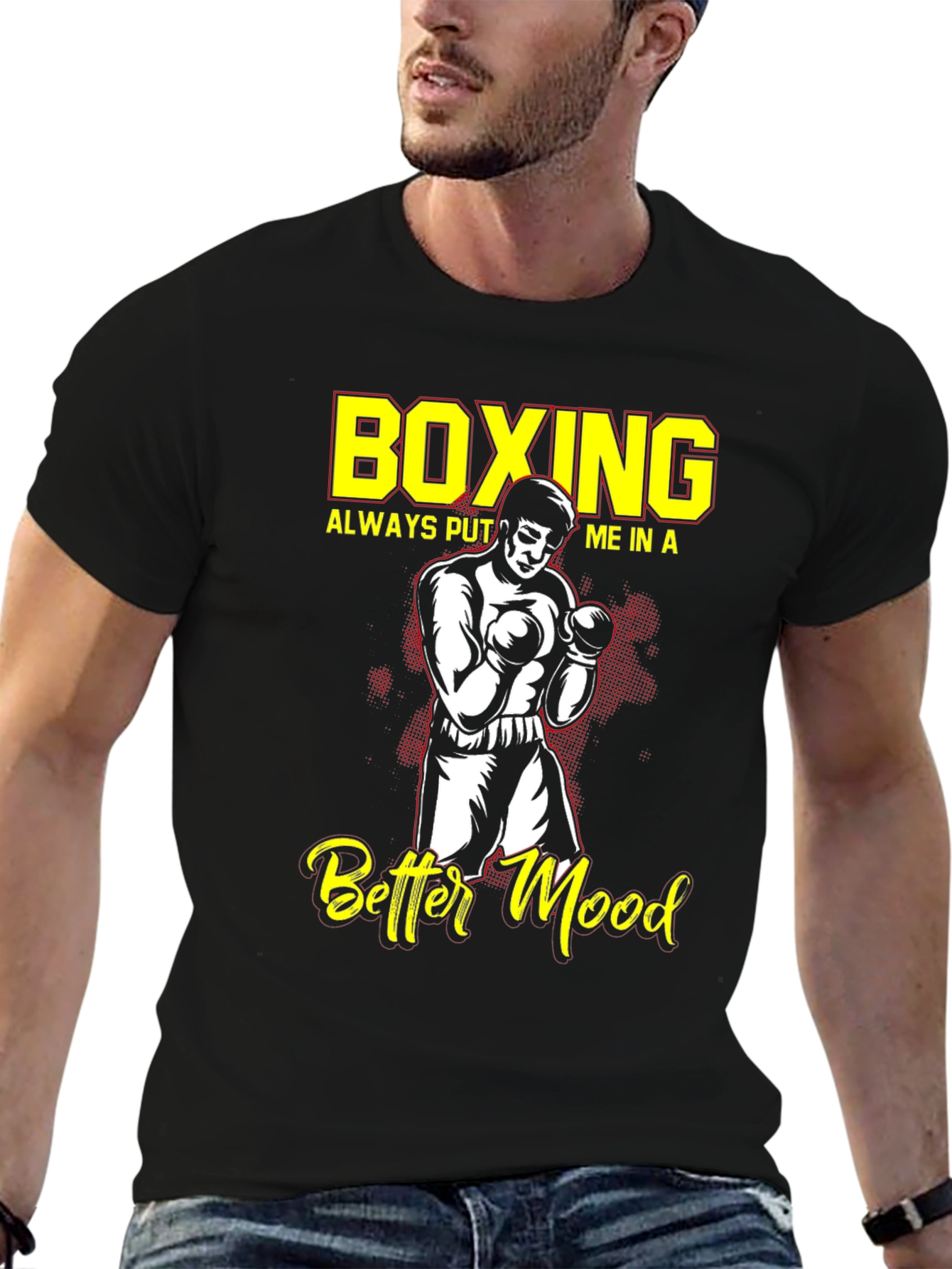 Boxing Better Mood T-Shirt Boxer Graphic Tee