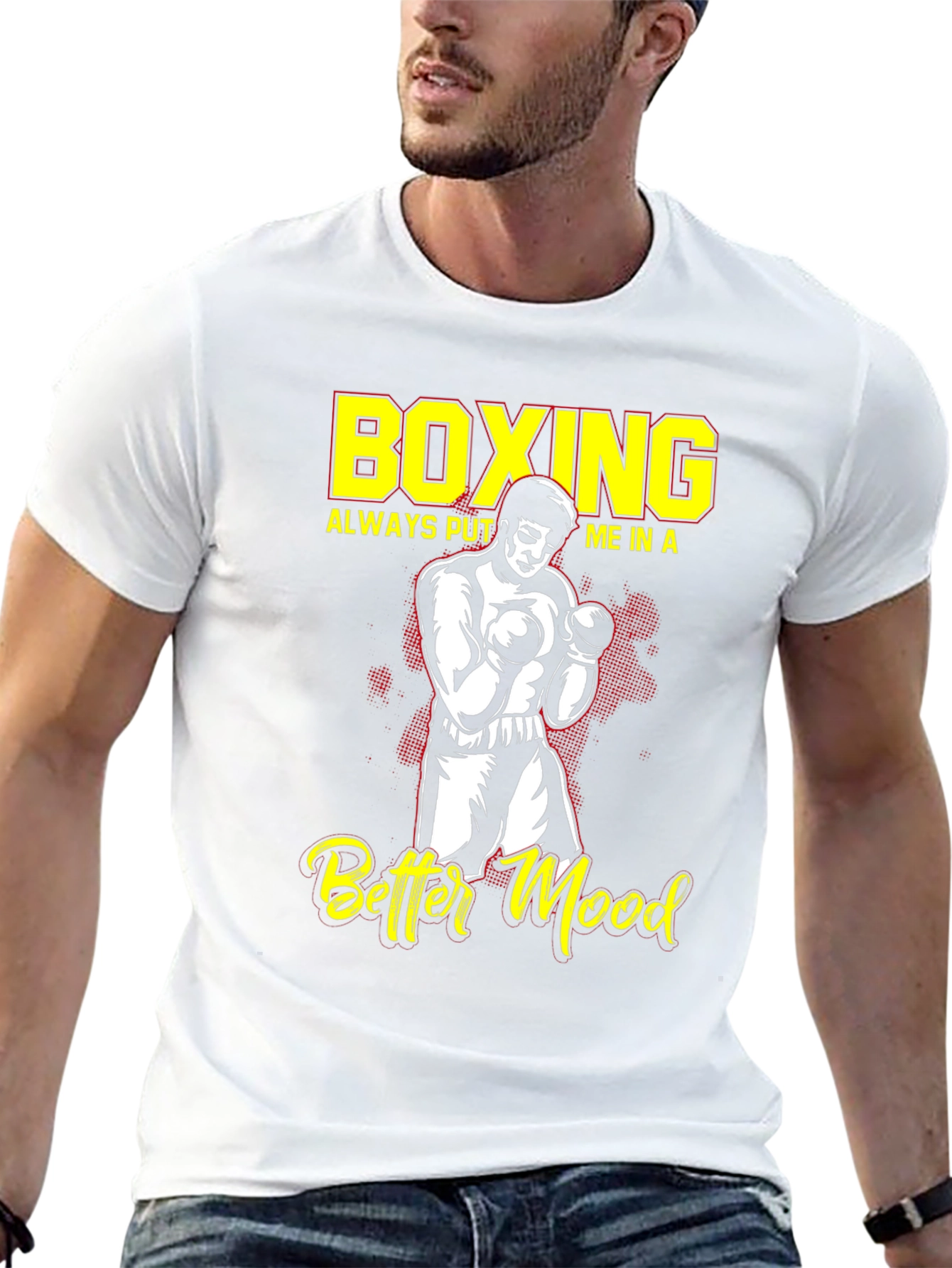 Boxing Better Mood T-Shirt Boxer Graphic Tee