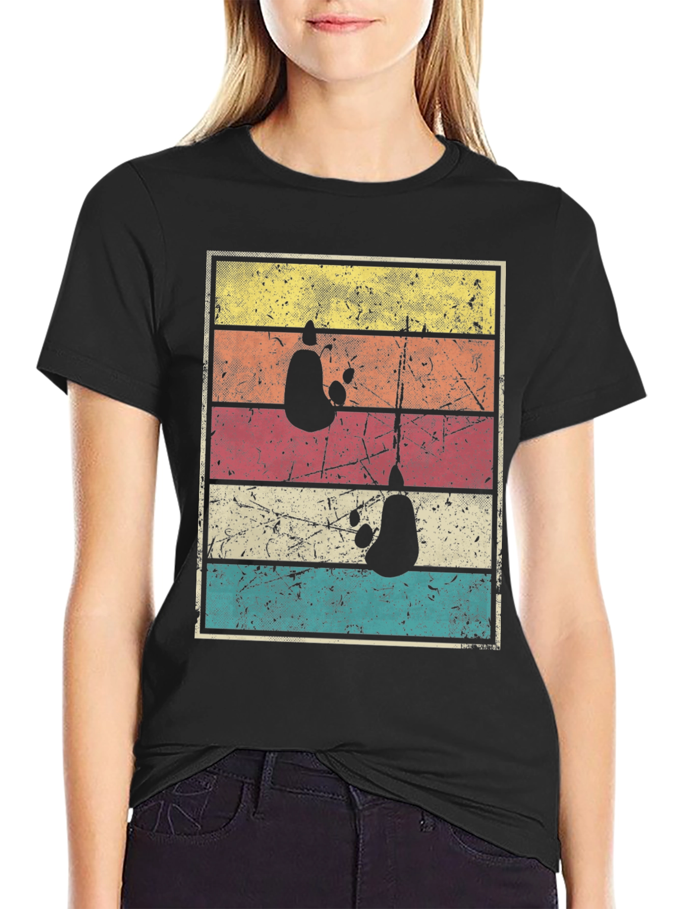 Retro Panda Bear T-Shirt - Distressed Graphic Tee