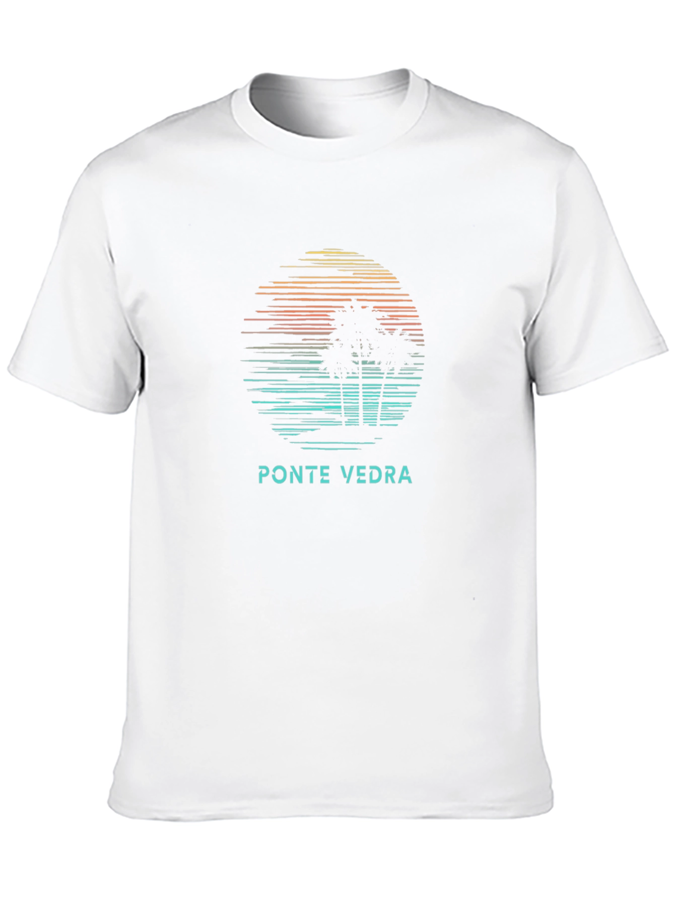 Ponte Vedra Palm Tree Sunset Graphic Tee
