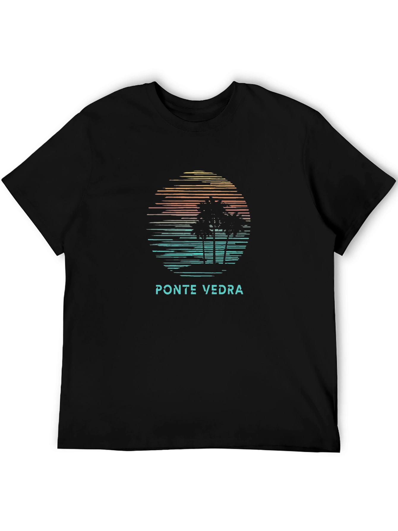 Ponte Vedra Palm Tree Sunset Graphic Tee