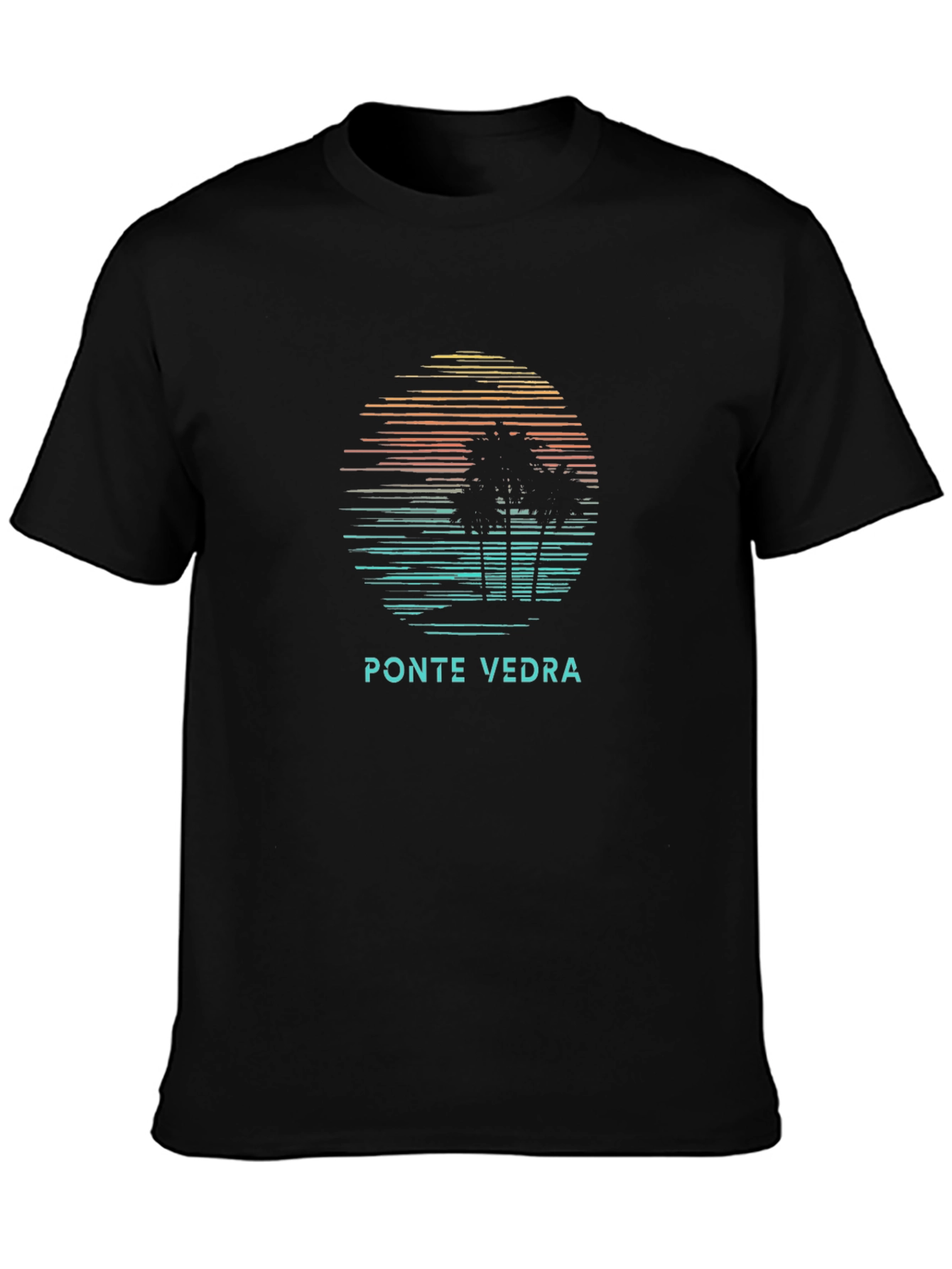 Ponte Vedra Palm Tree Sunset Graphic Tee