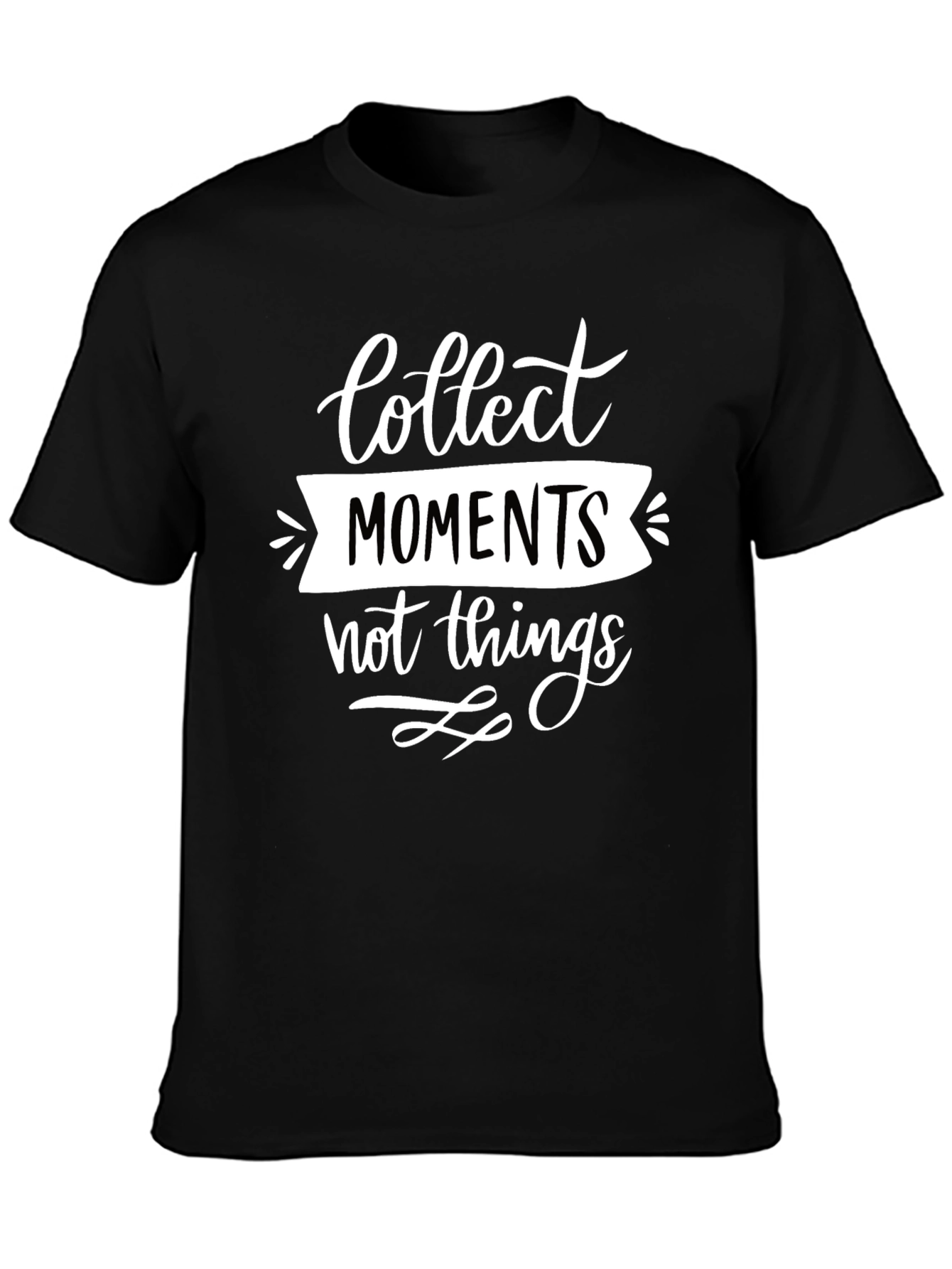 Collect Moments Graphic Tee - Black Cotton Comfort