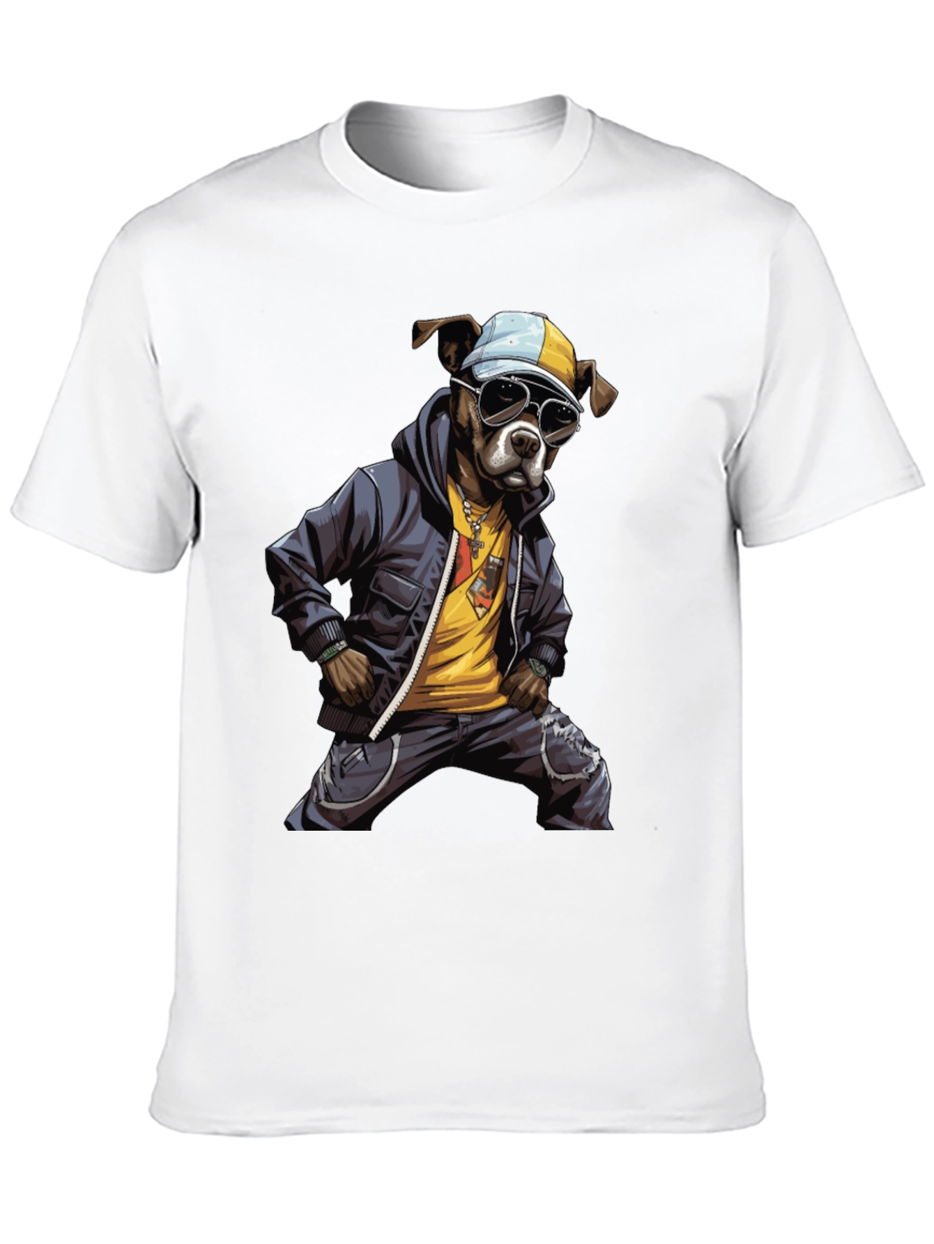 Cool Dog Graphic T-Shirt - Street Style Design