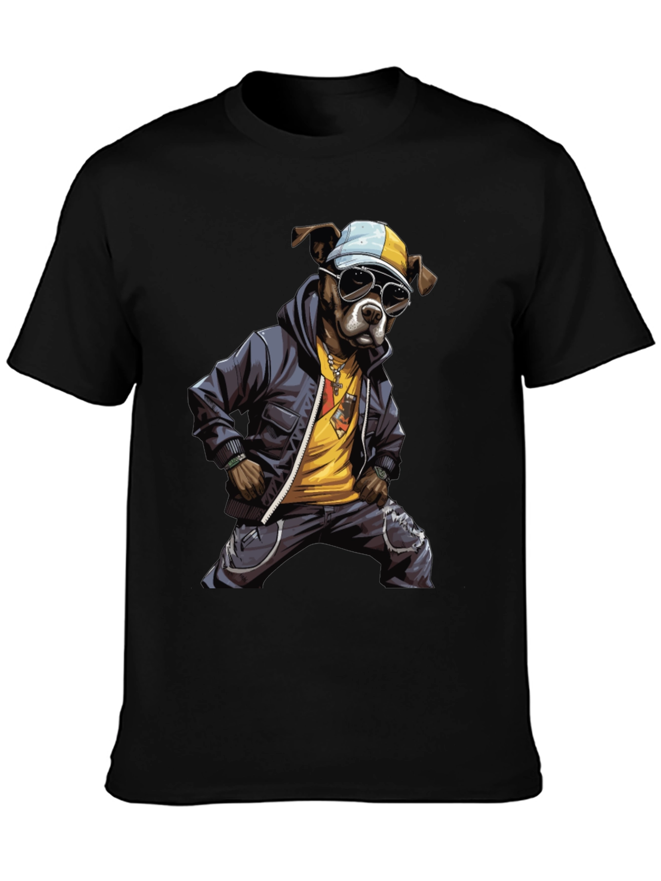 Cool Dog Graphic T-Shirt - Street Style Design