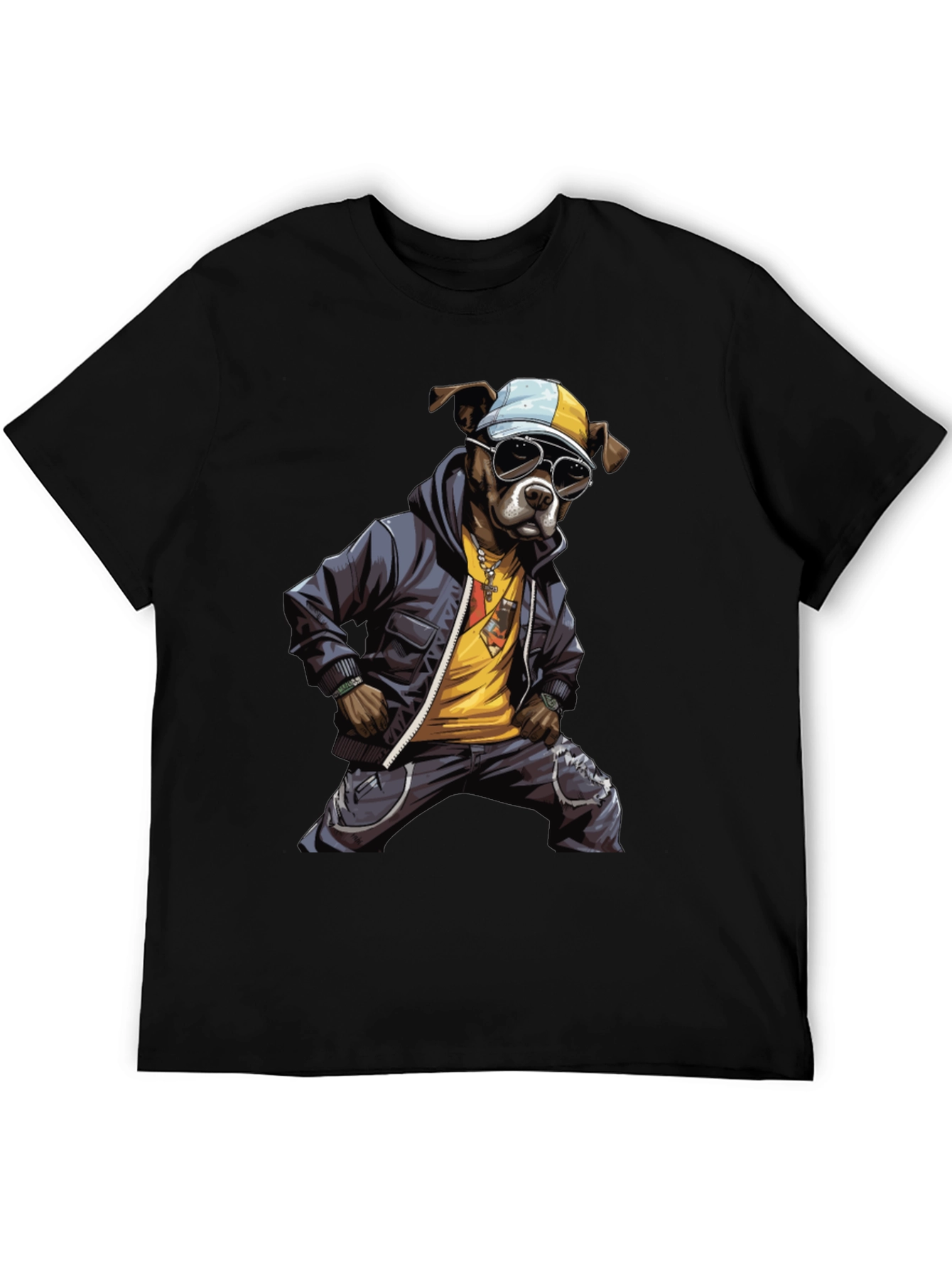 Cool Dog Graphic T-Shirt - Street Style Design