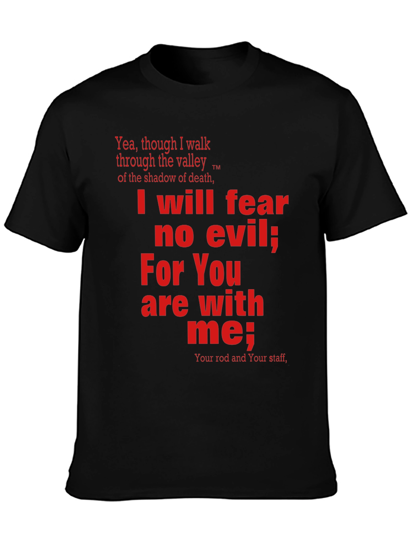 Faith-Inspired T-Shirt: Psalm 23 Bible Verse Apparel