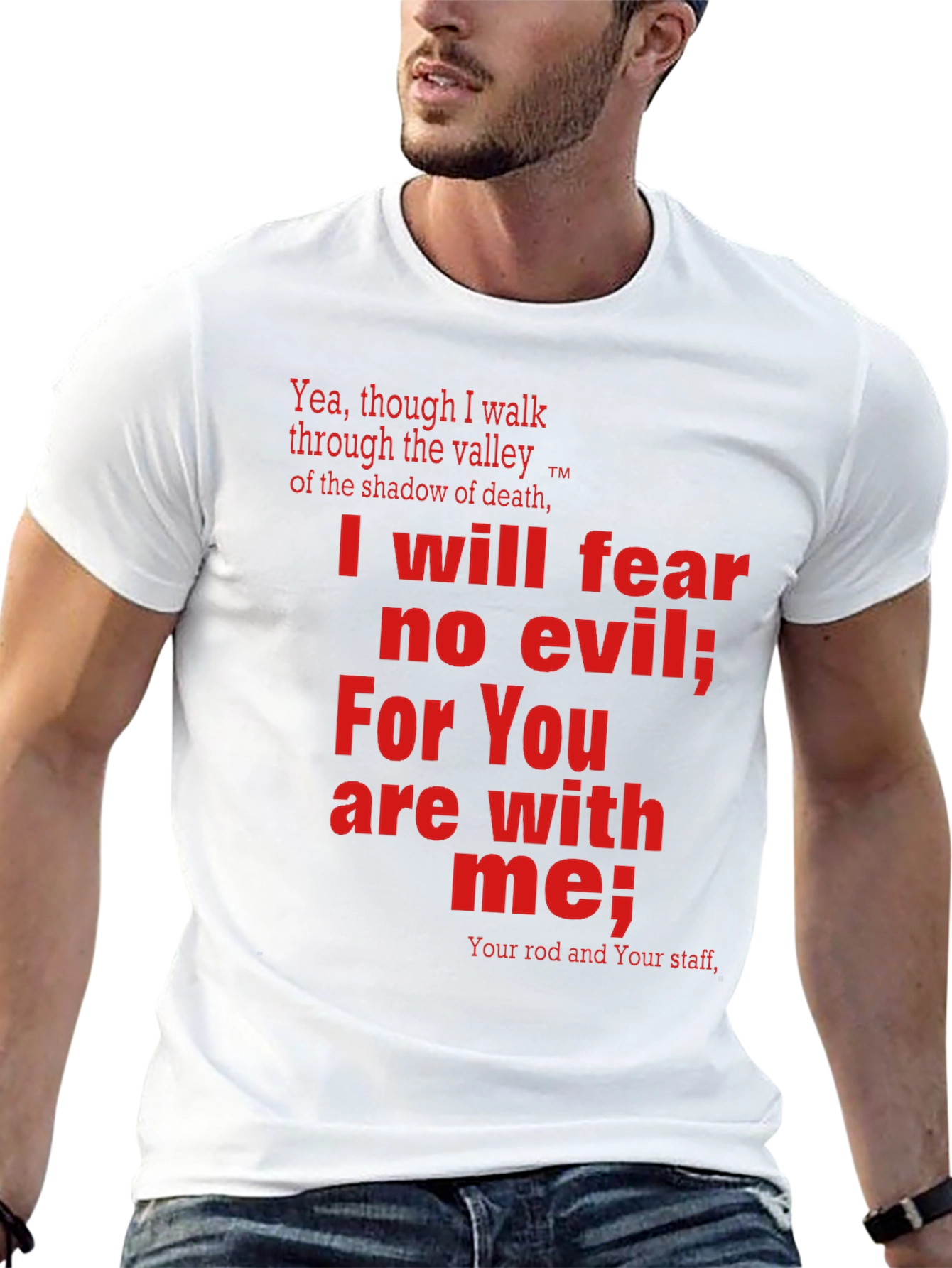 Faith-Inspired T-Shirt: Psalm 23 Bible Verse Apparel