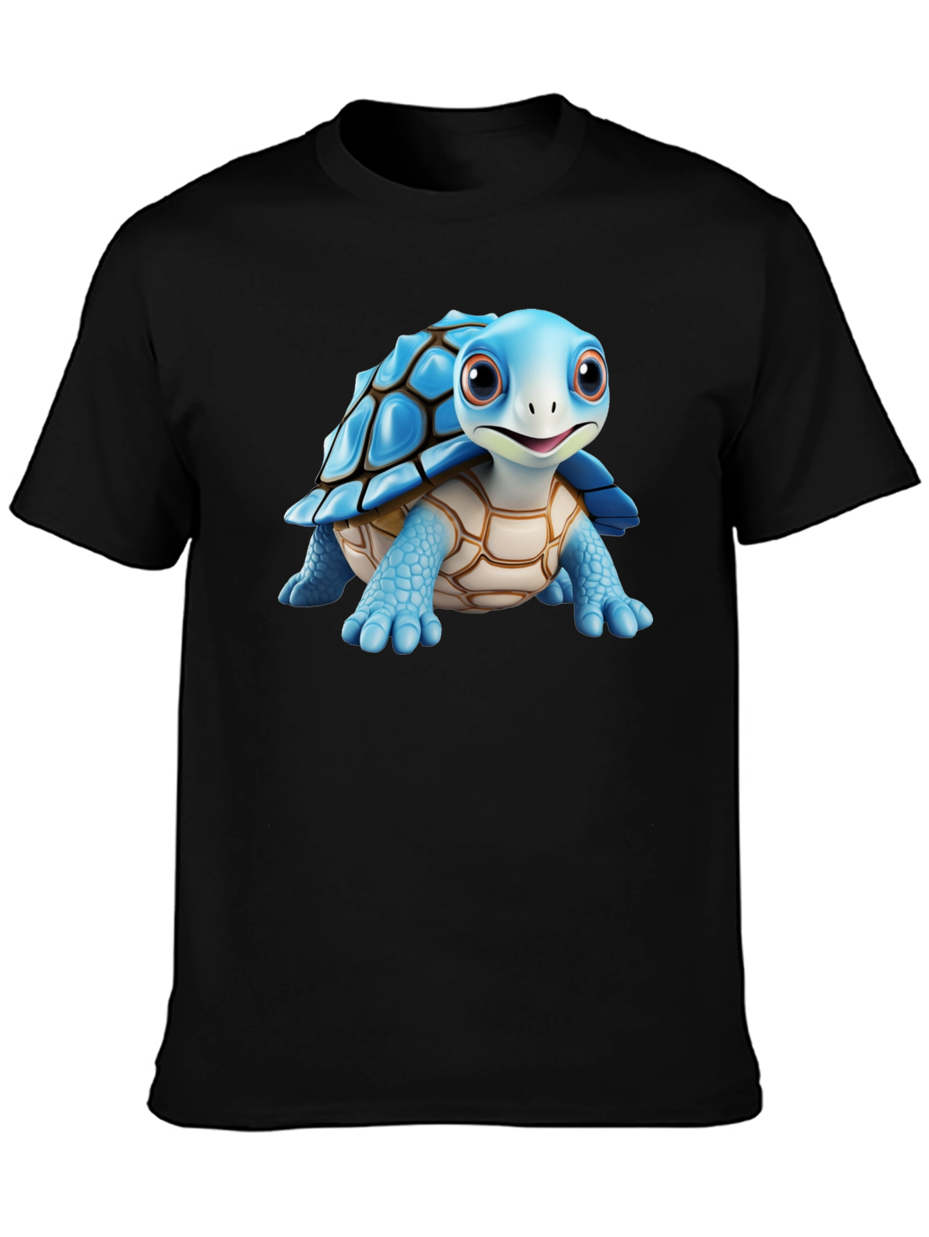 Cute Turtle Graphic T-Shirt - Black Unisex Tee