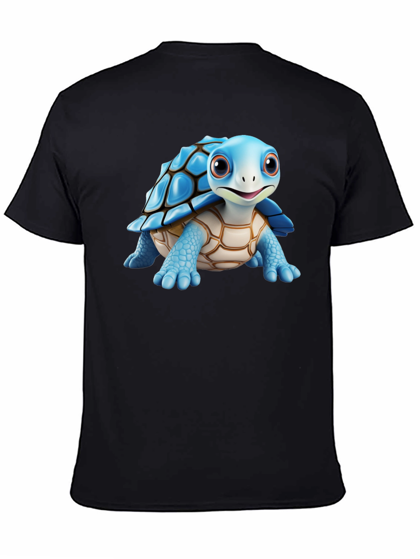 Cute Turtle Graphic T-Shirt - Black Unisex Tee