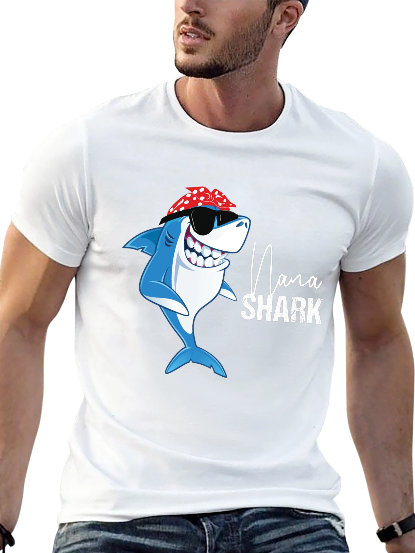 Nana Shark Graphic T-Shirt - Fun Family Apparel