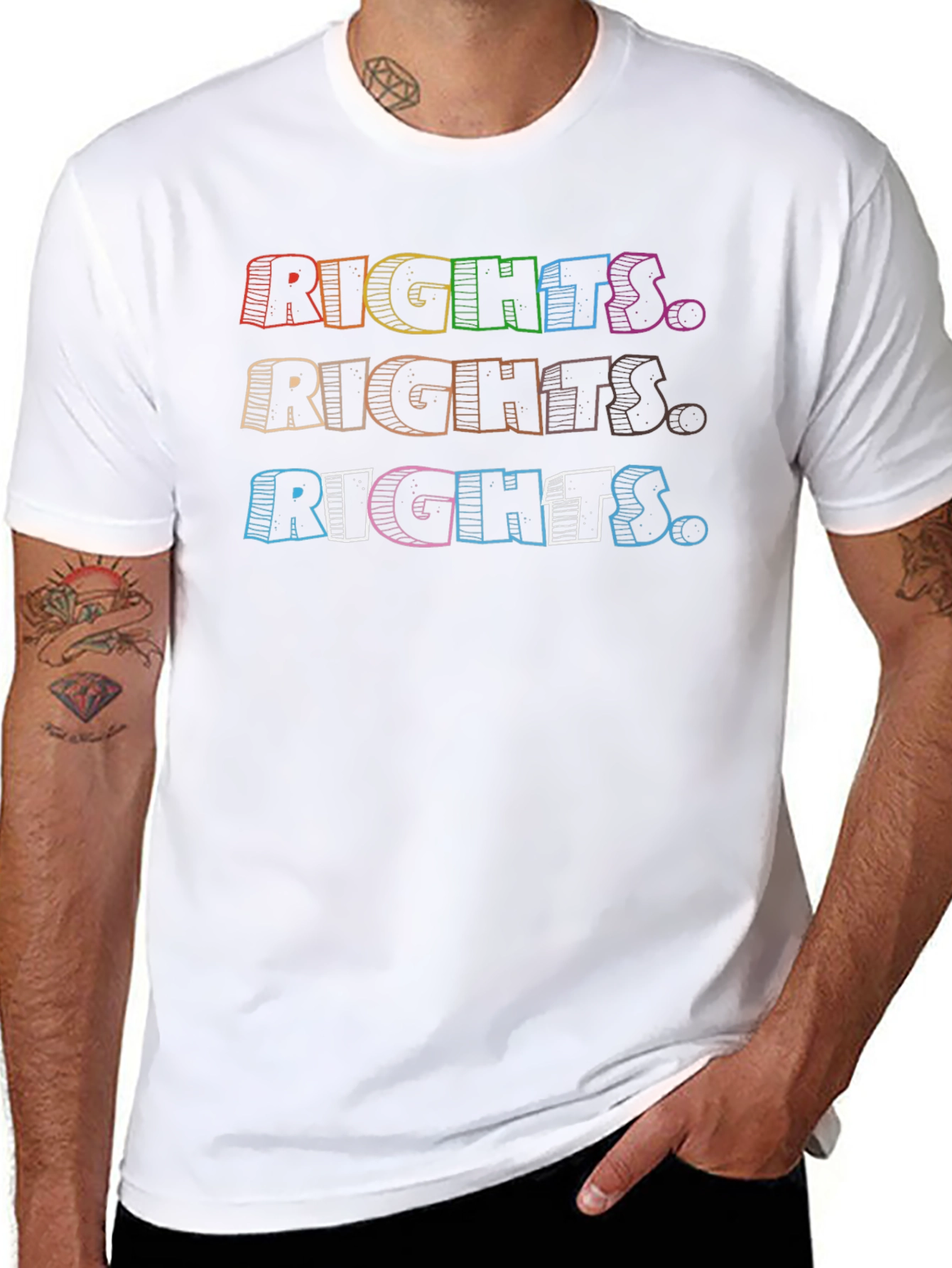 Rights T-Shirt Equality Rainbow Graphic Tee