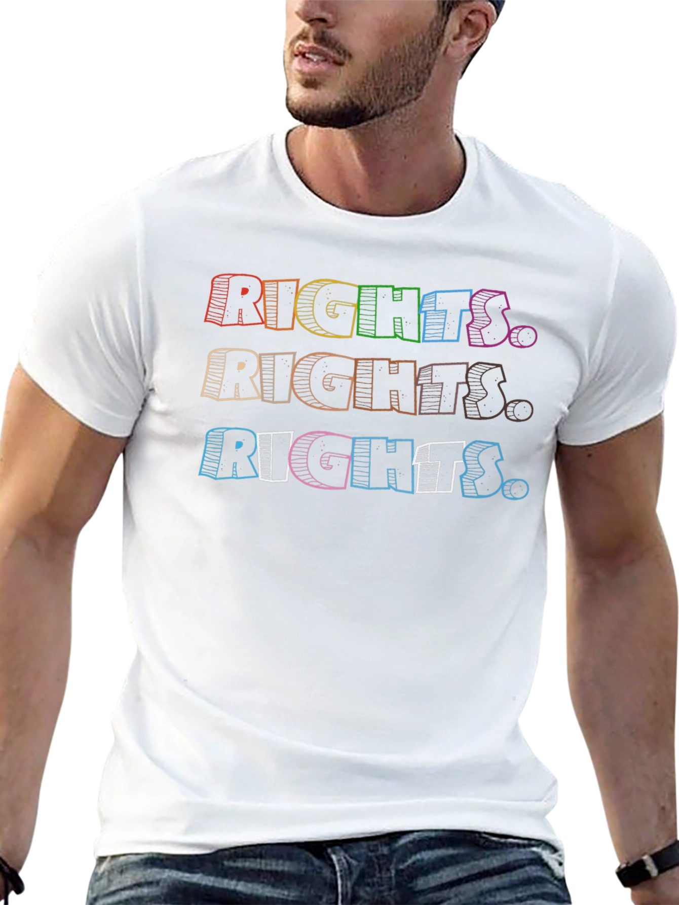 Rights T-Shirt Equality Rainbow Graphic Tee