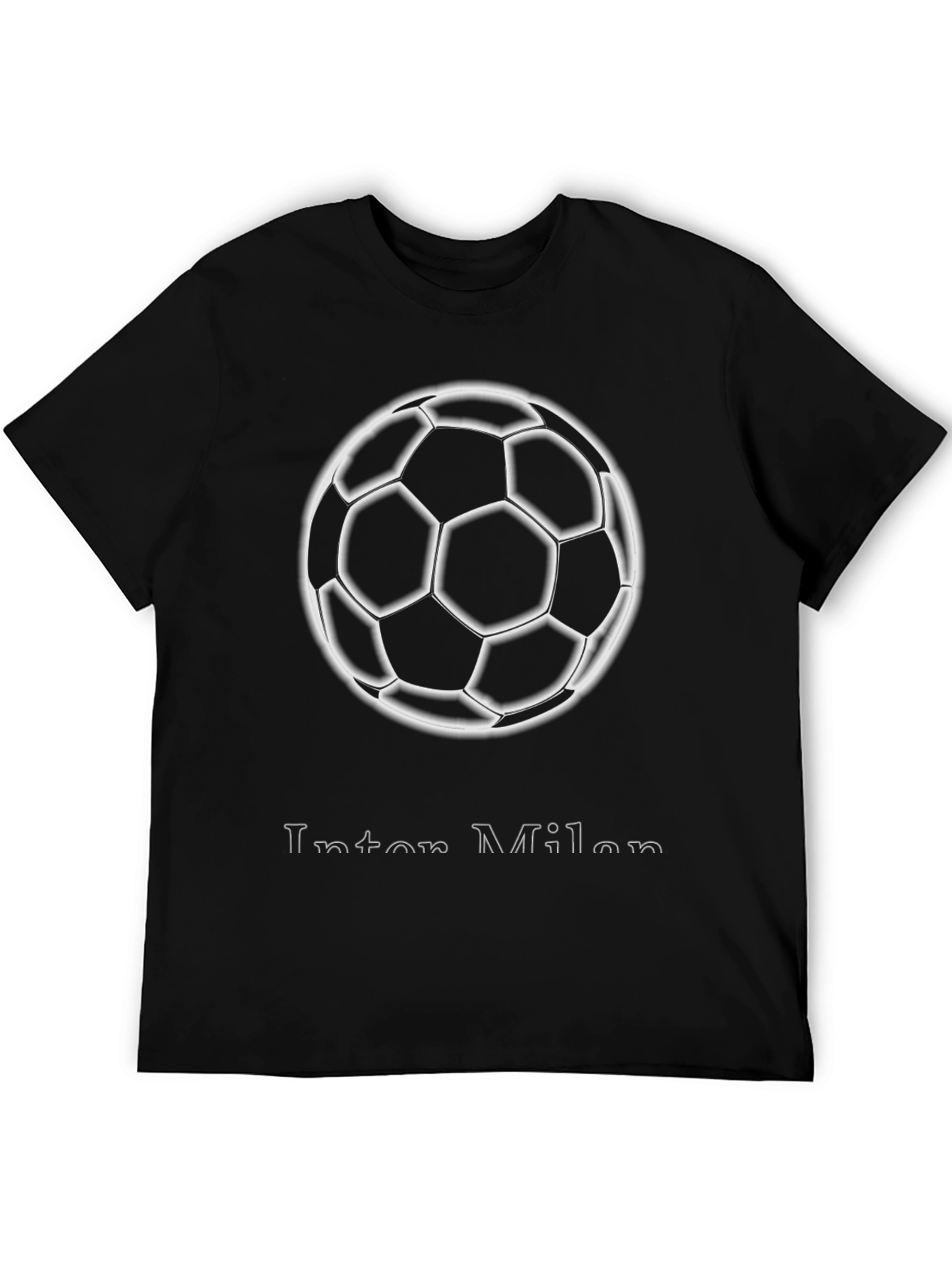 Inter Milan Soccer Ball Graphic T-Shirt