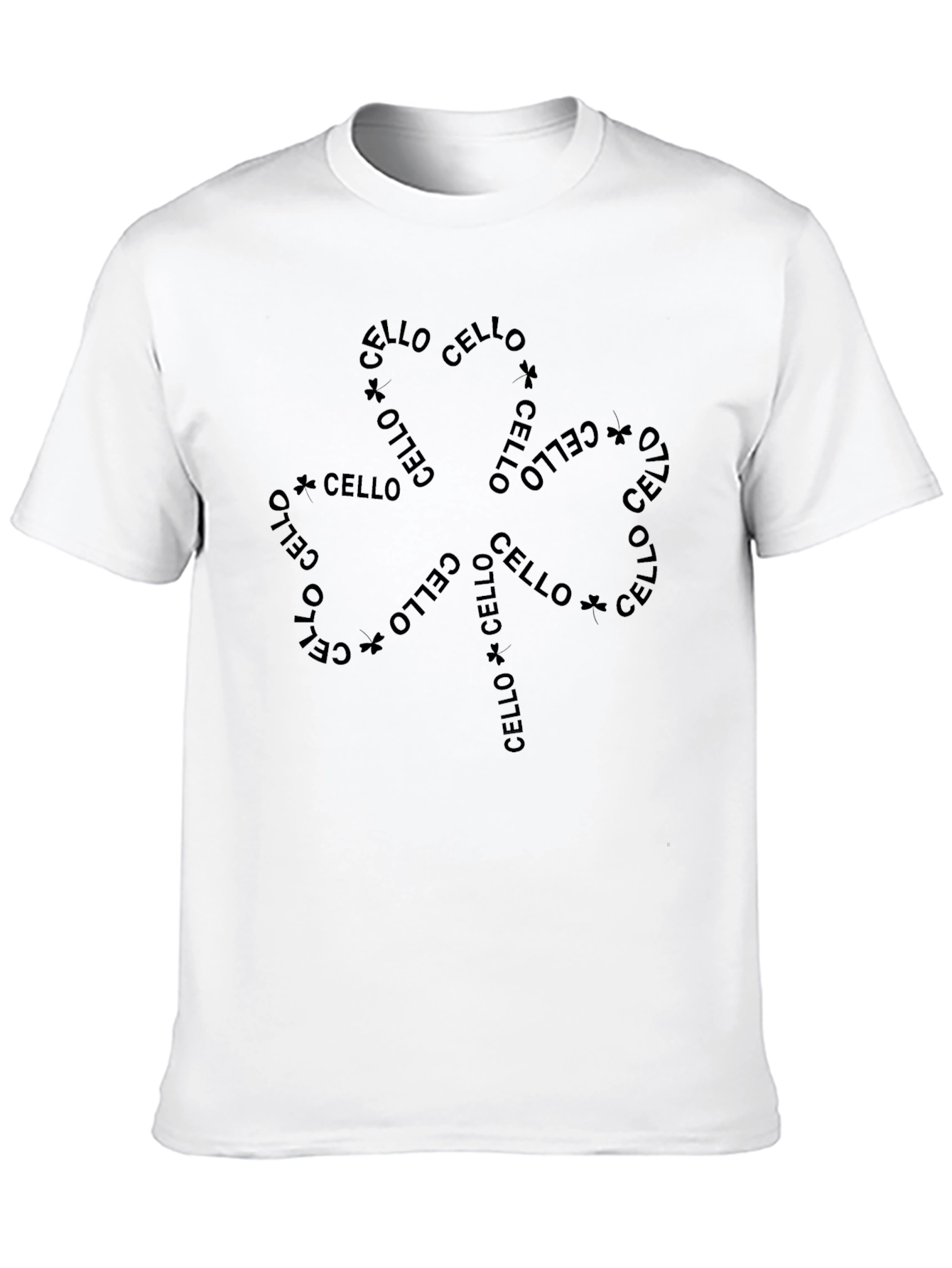 Cello Word Art Shamrock T-Shirt