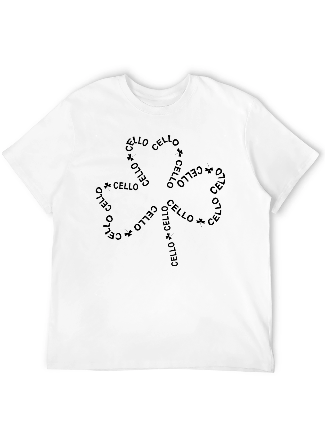 Cello Word Art Shamrock T-Shirt