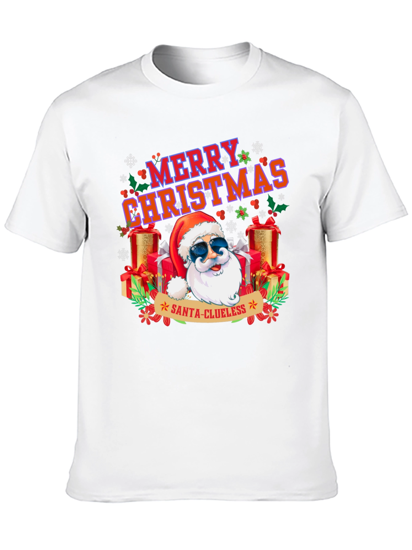 Santa-Clueless Christmas Graphic Tee