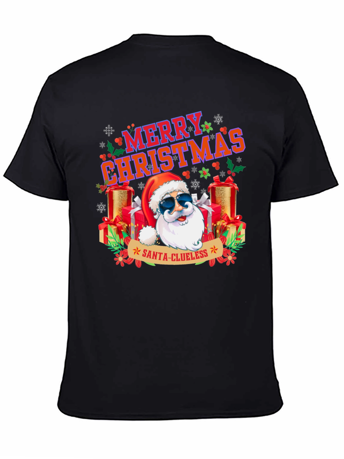 Santa-Clueless Christmas Graphic Tee