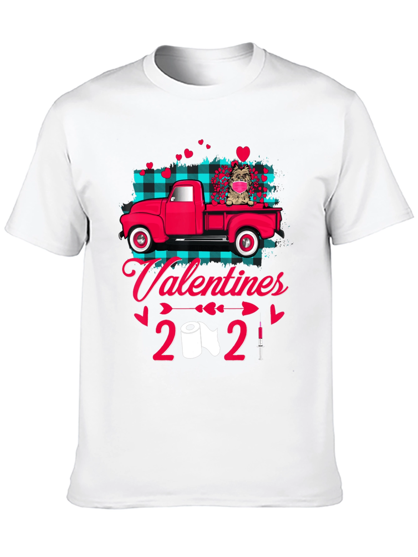 Valentines 2021 Dog Truck Graphic Tee