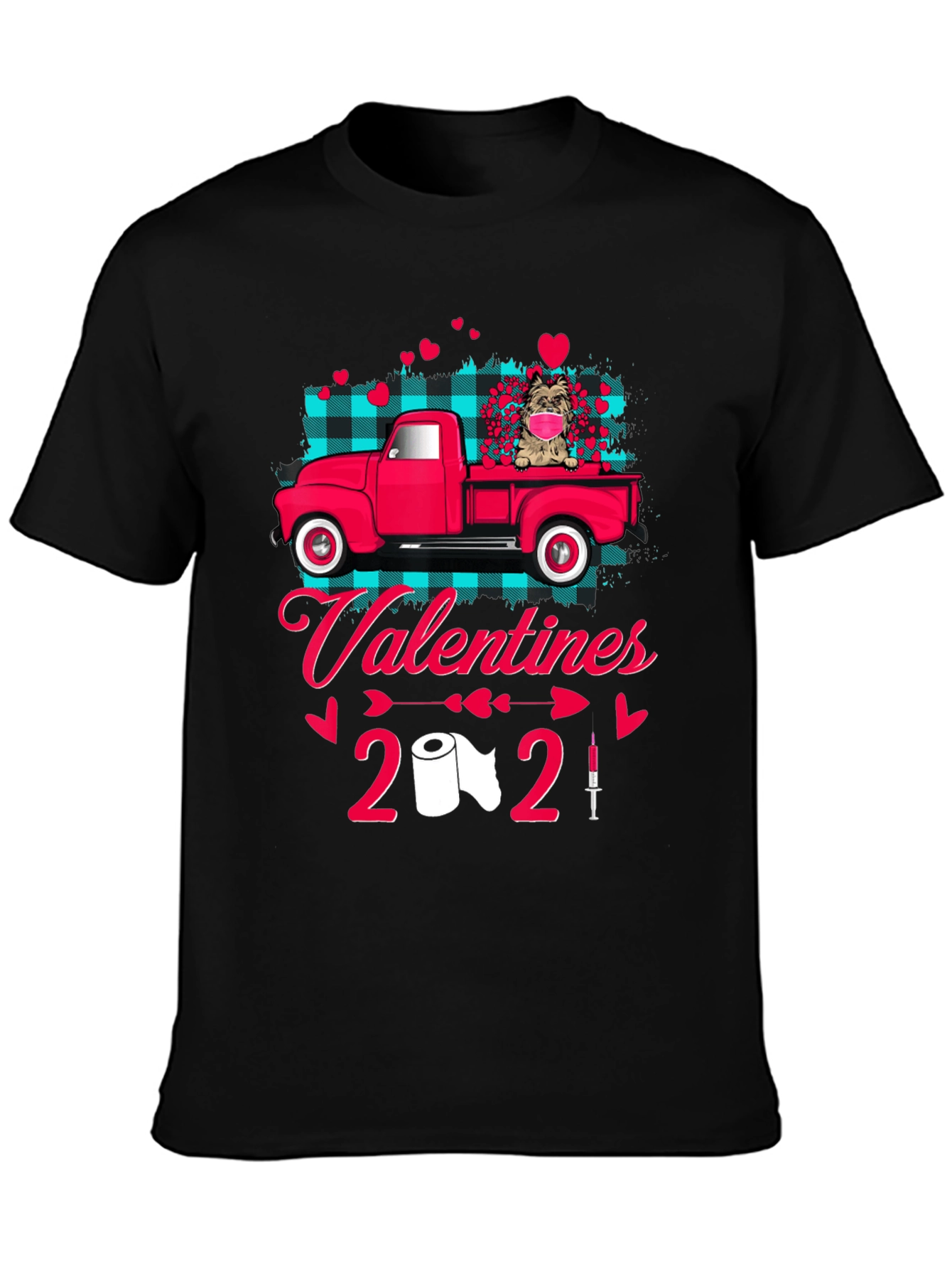 Valentines 2021 Dog Truck Graphic Tee