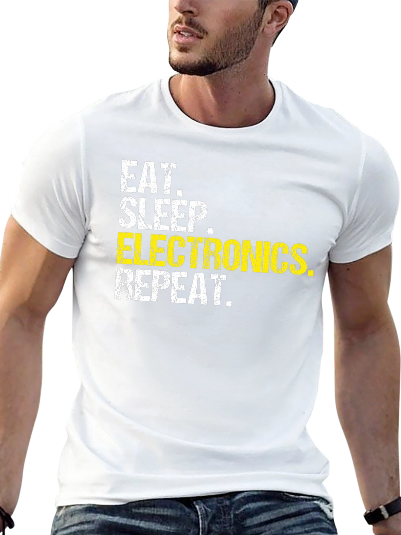 Eat Sleep Electronics Repeat T-Shirt - Black