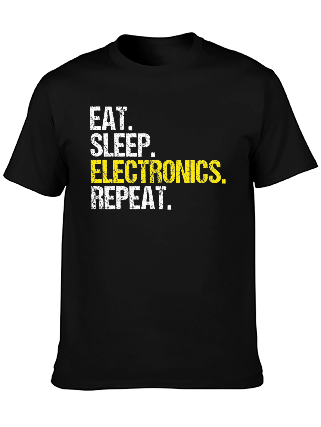 Eat Sleep Electronics Repeat T-Shirt - Black