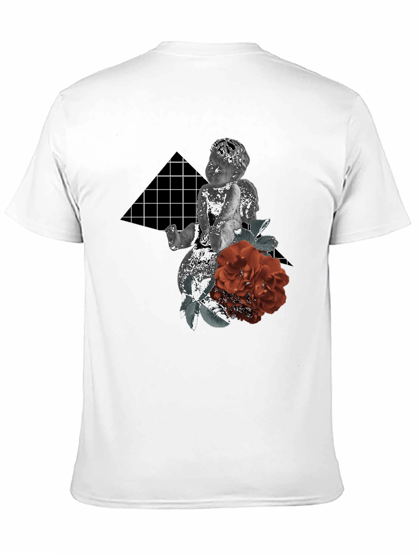 Cherub & Roses Graphic Print T-Shirt