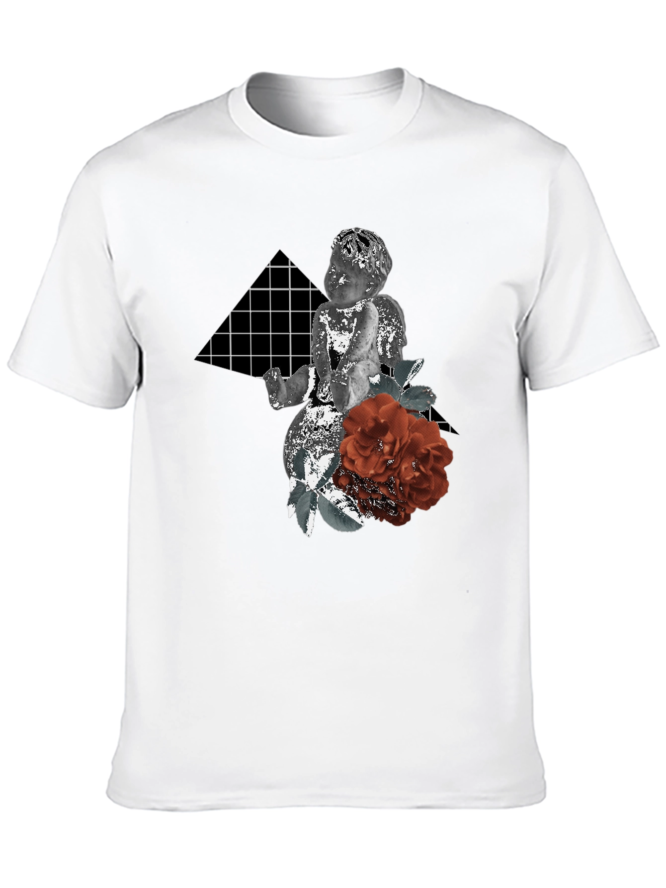 Cherub & Roses Graphic Print T-Shirt