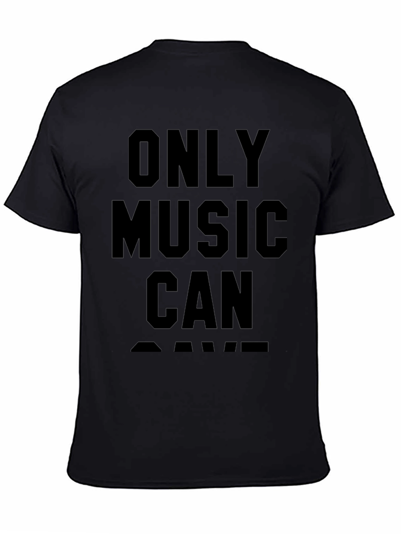 Only Music Can Save T-Shirt - Black