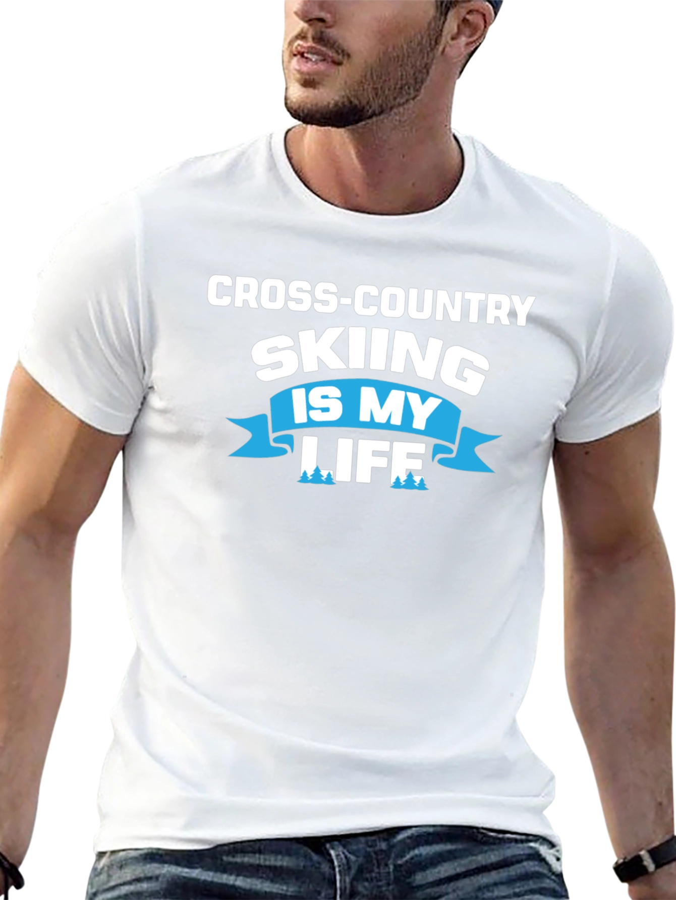 Cross-Country Skiing Is My Life Tee - Black