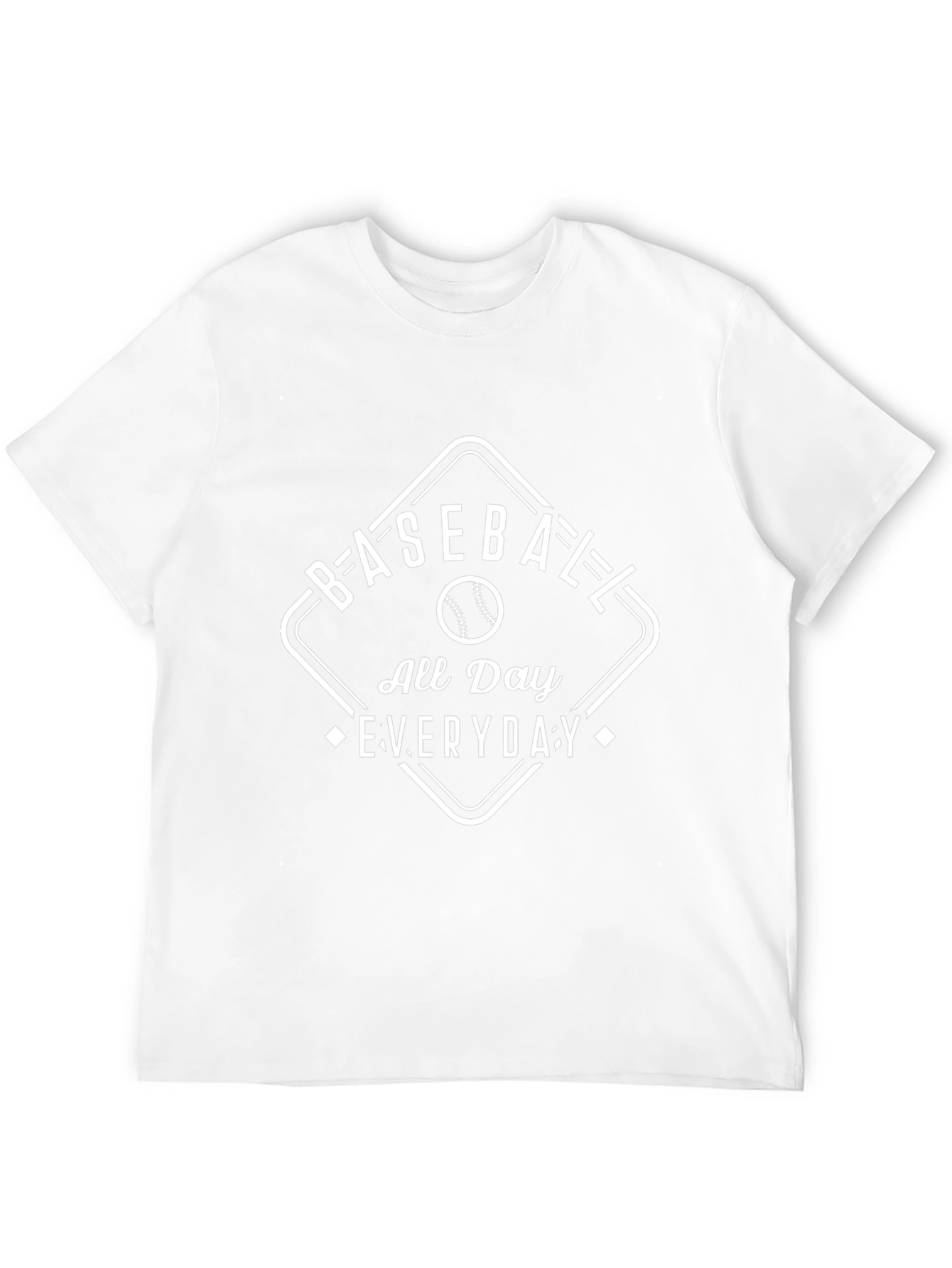 Baseball All Day Everyday Black Graphic T-Shirt