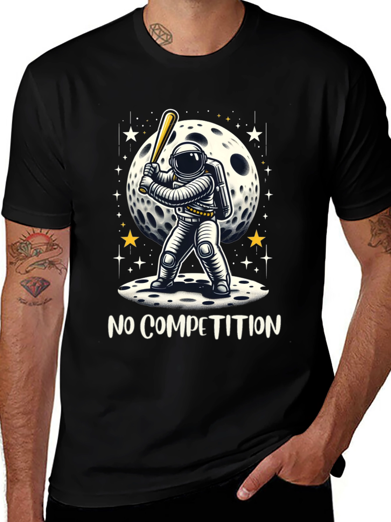 Astronaut Baseball T-Shirt - No Competition