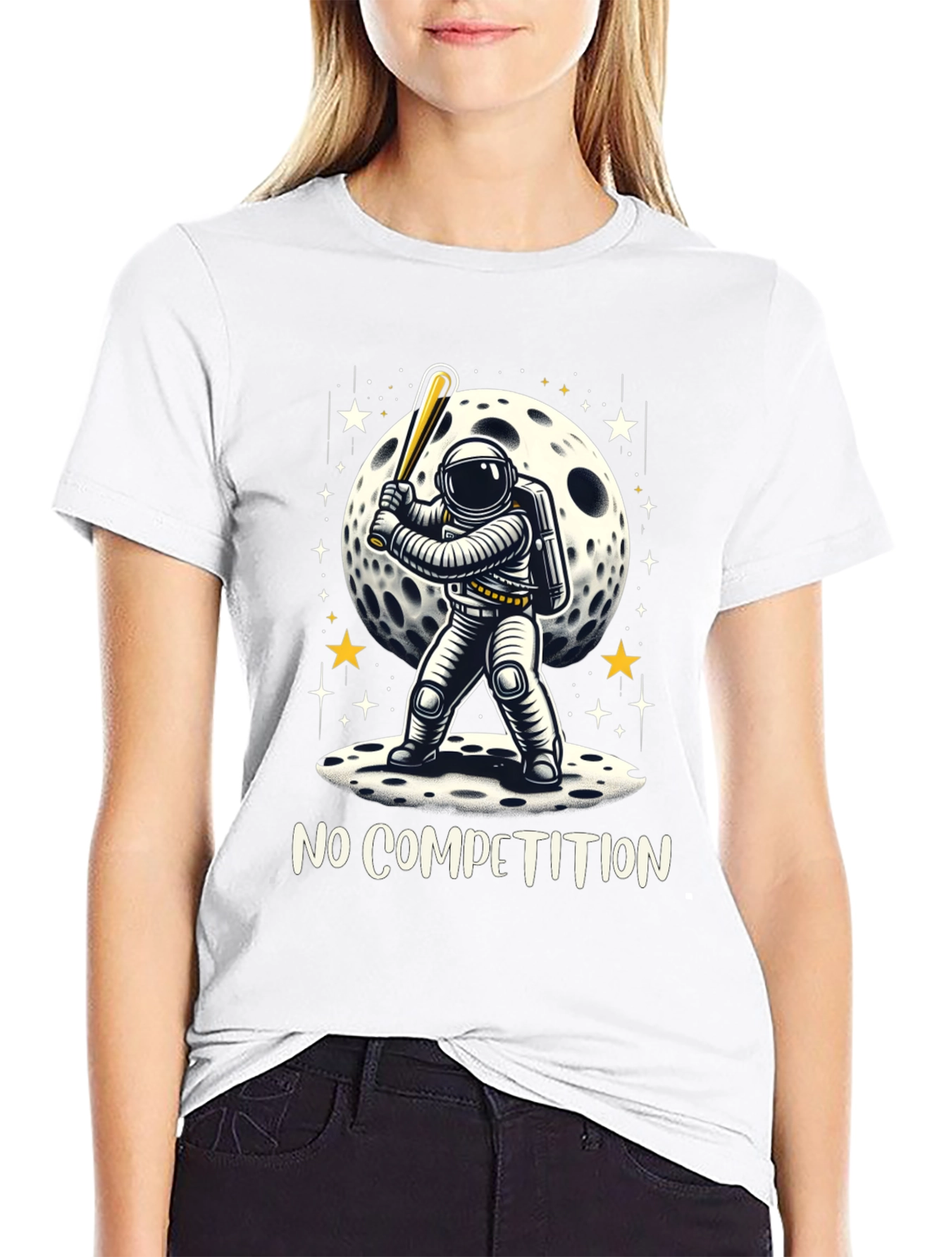 Astronaut Baseball T-Shirt - No Competition
