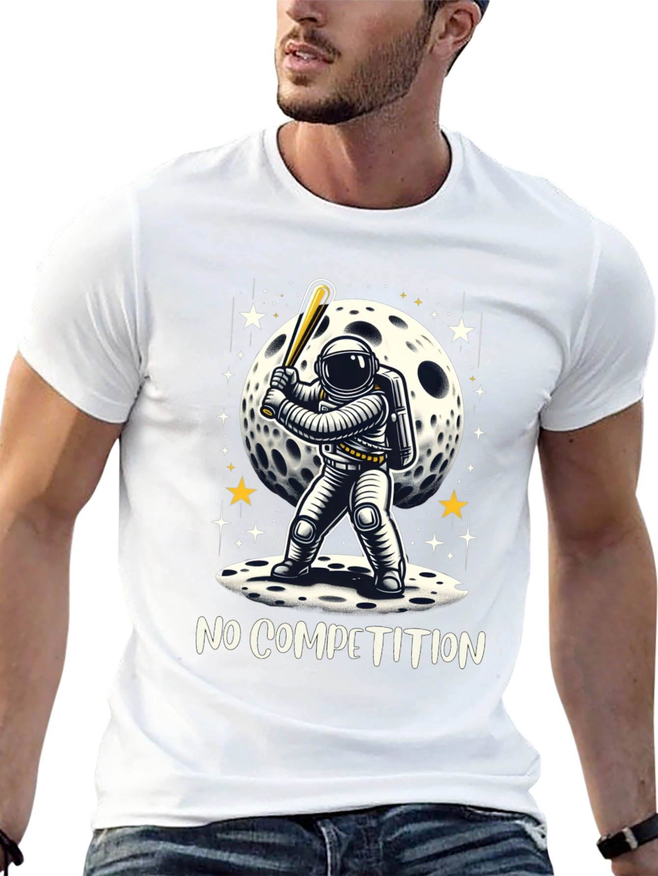 Astronaut Baseball T-Shirt - No Competition