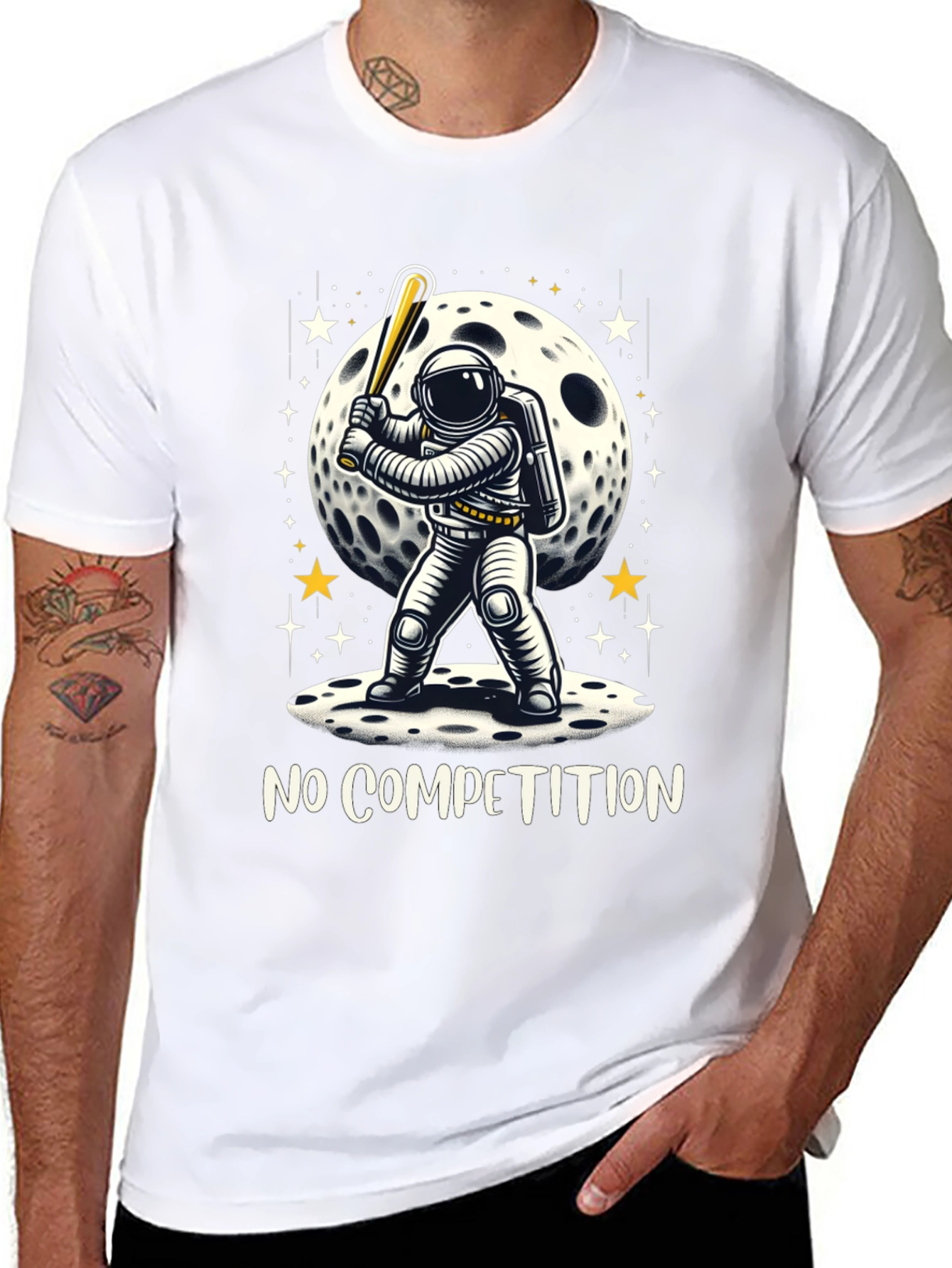 Astronaut Baseball T-Shirt - No Competition