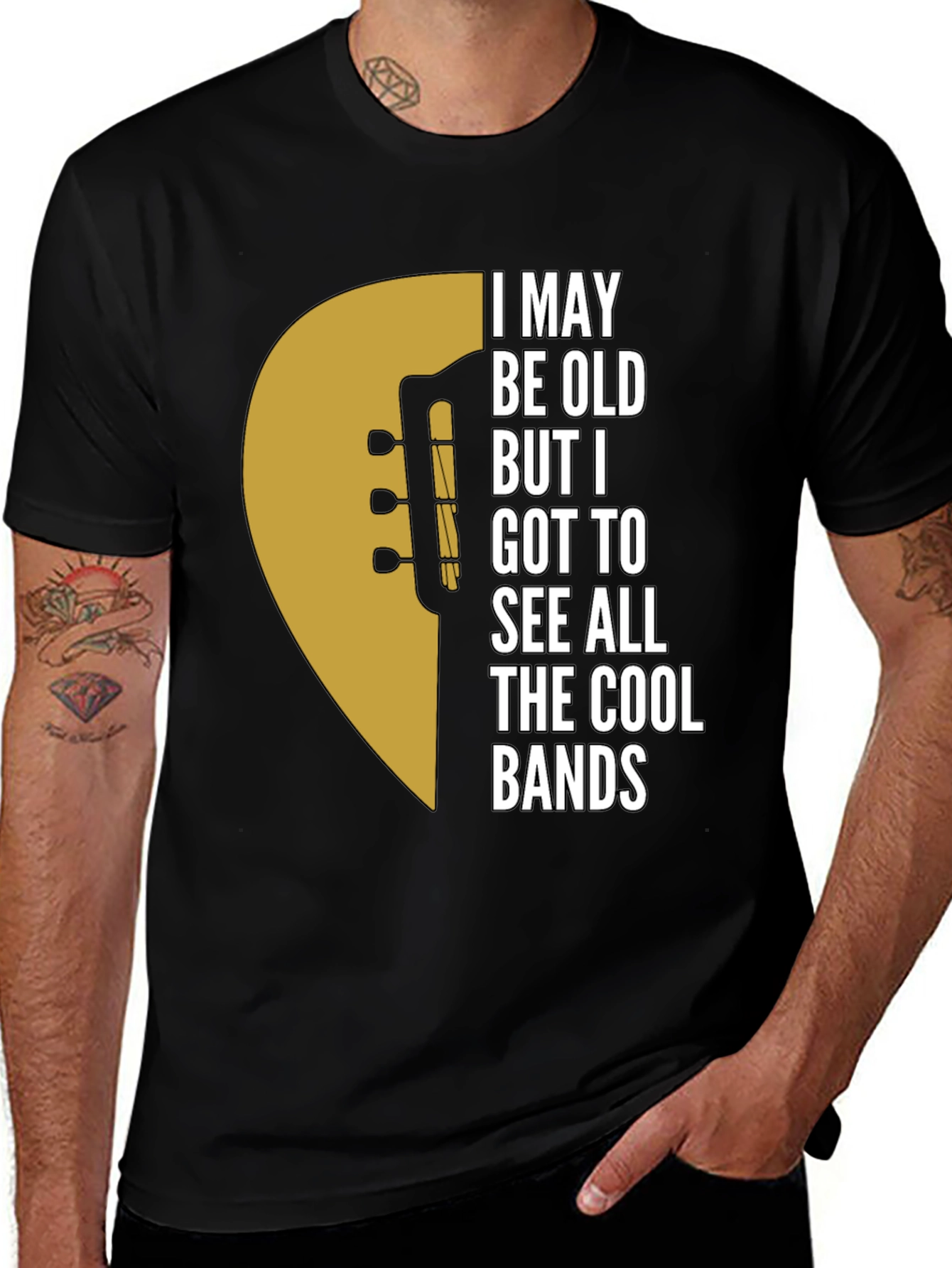 Cool Bands Guitar Graphic T-Shirt