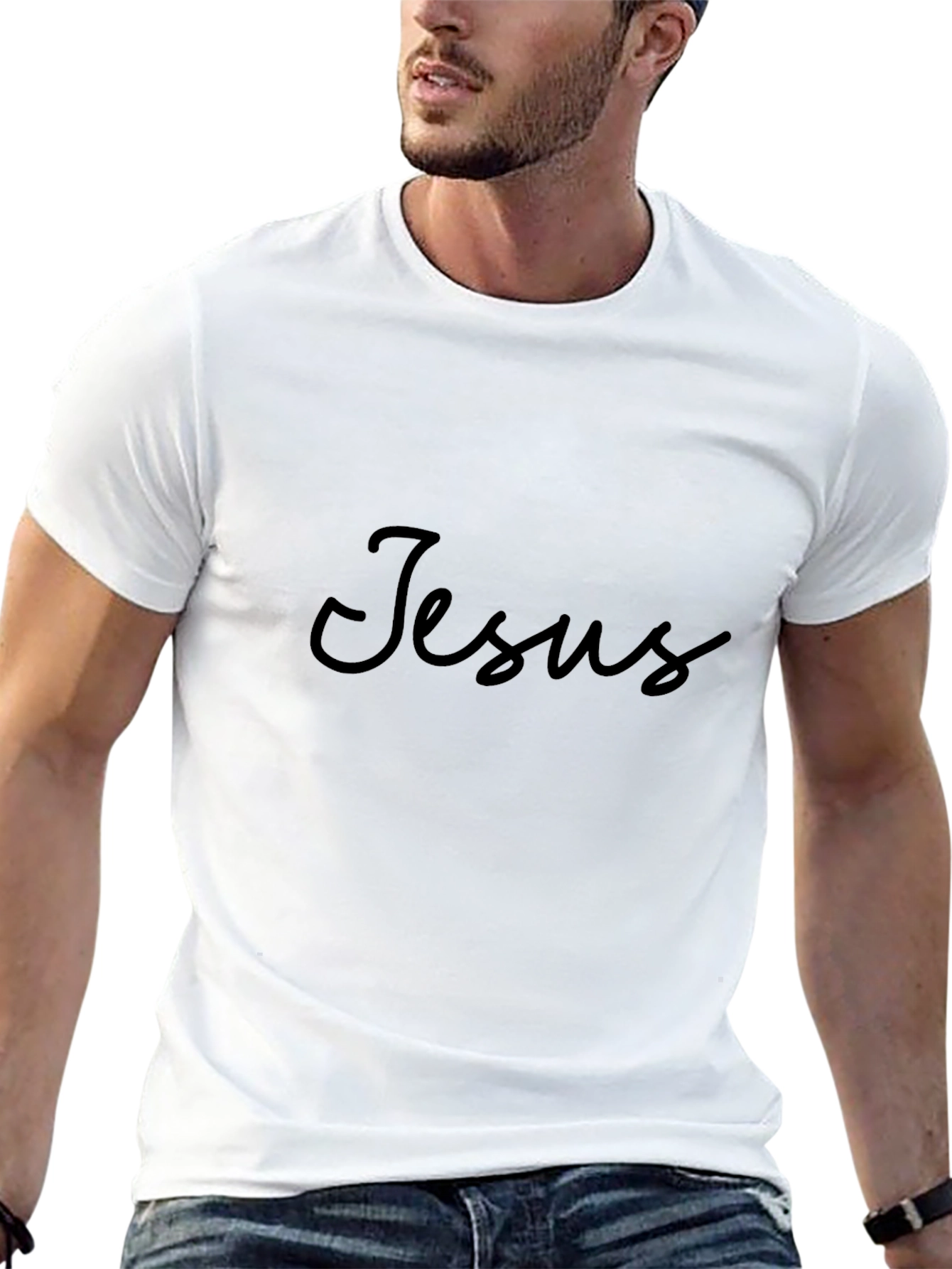 Jesus Script Black T-Shirt