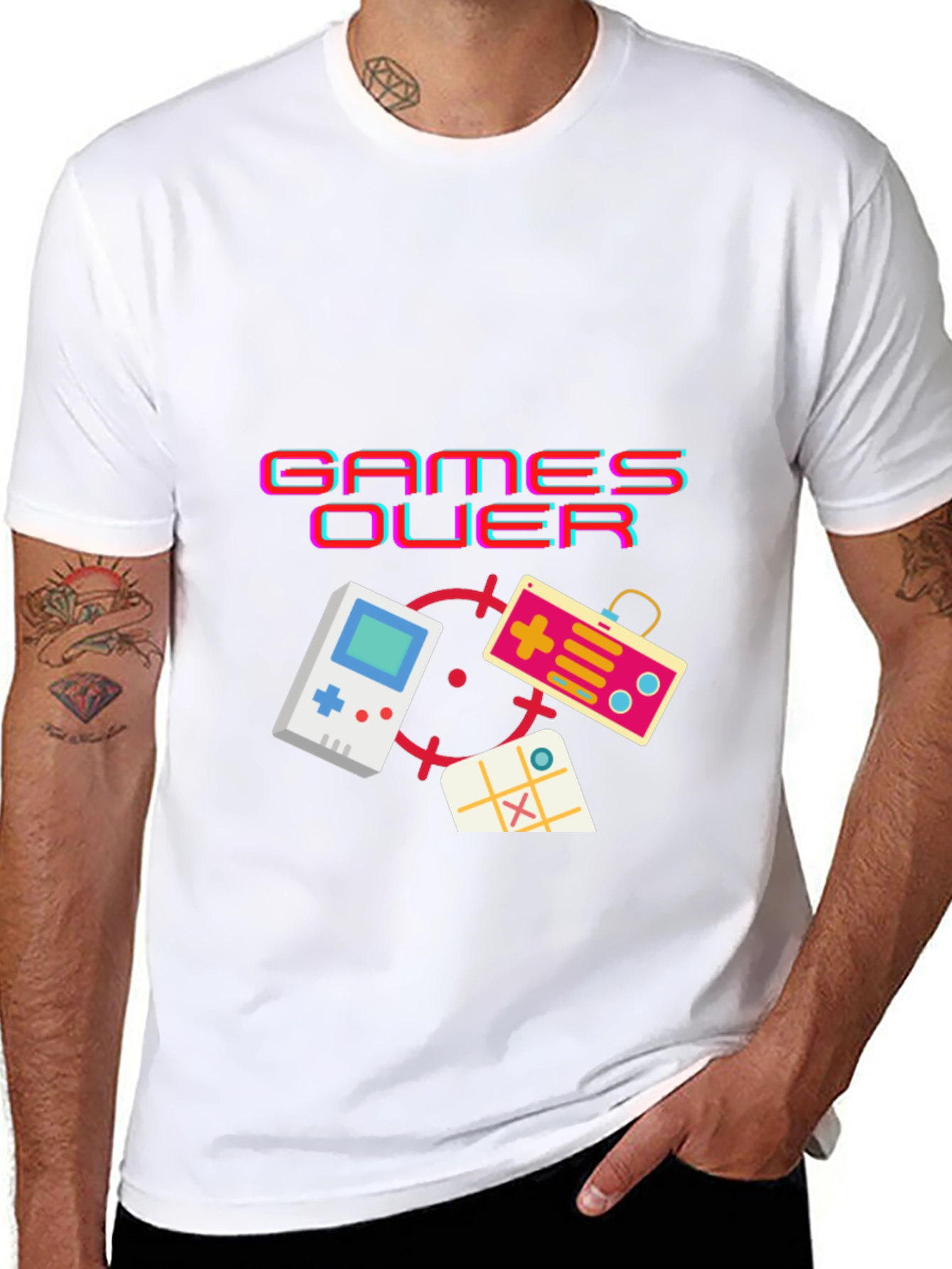 Retro Gamer T-Shirt - Games Over Design