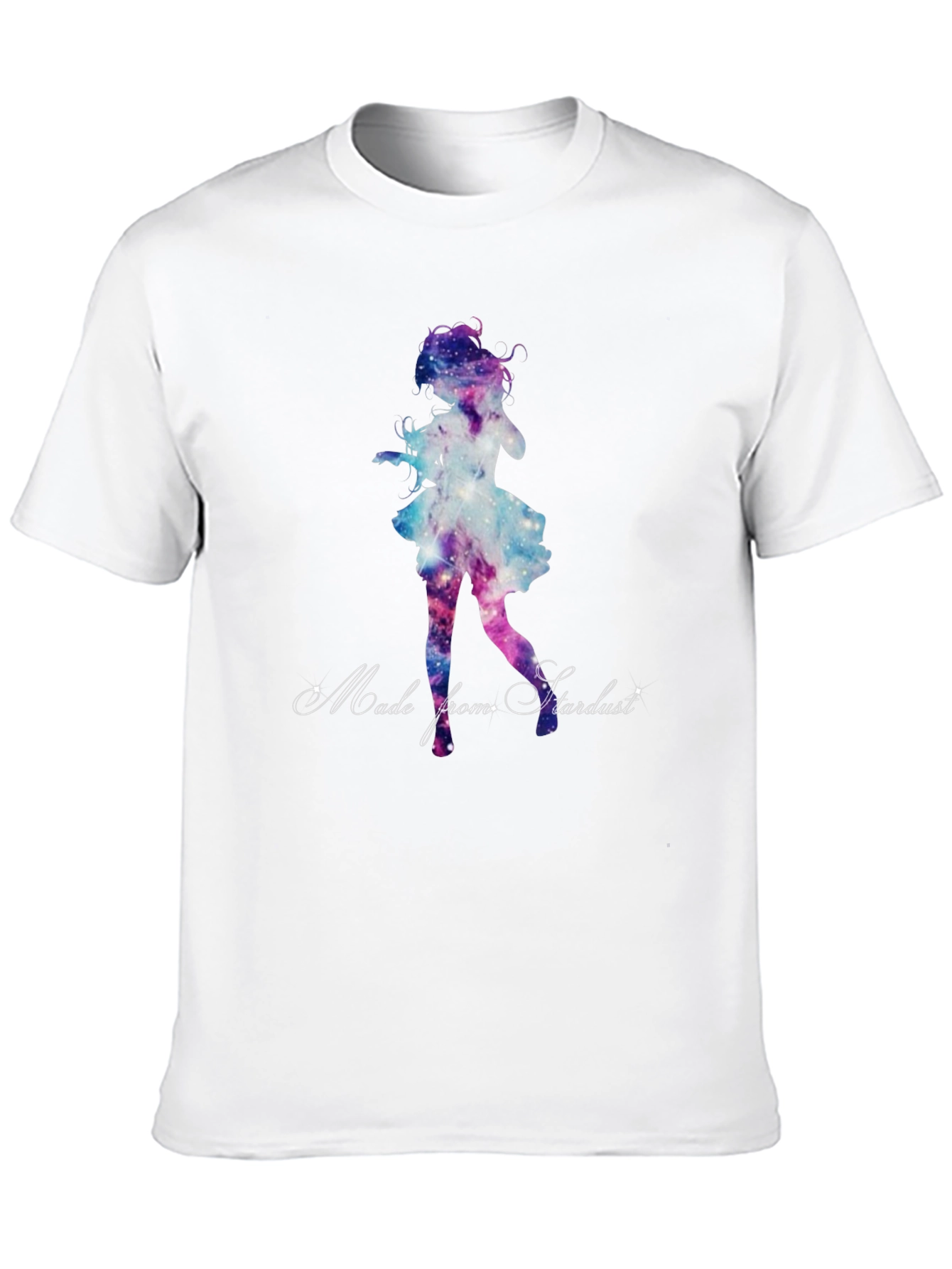 Galaxy Girl Graphic Tee - Stylish Black T-Shirt