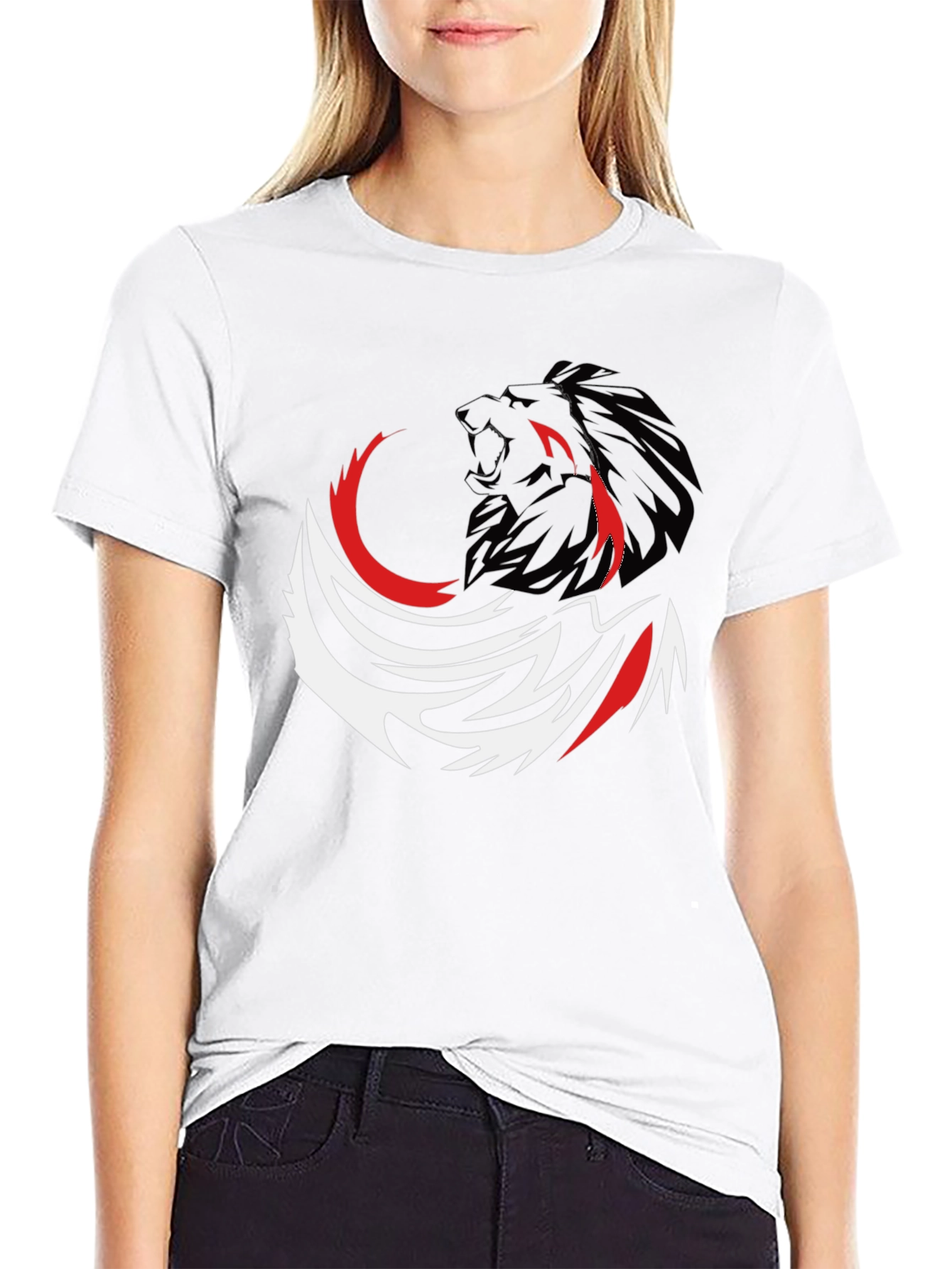 Lion Graphic Tee - Bold Black T-Shirt