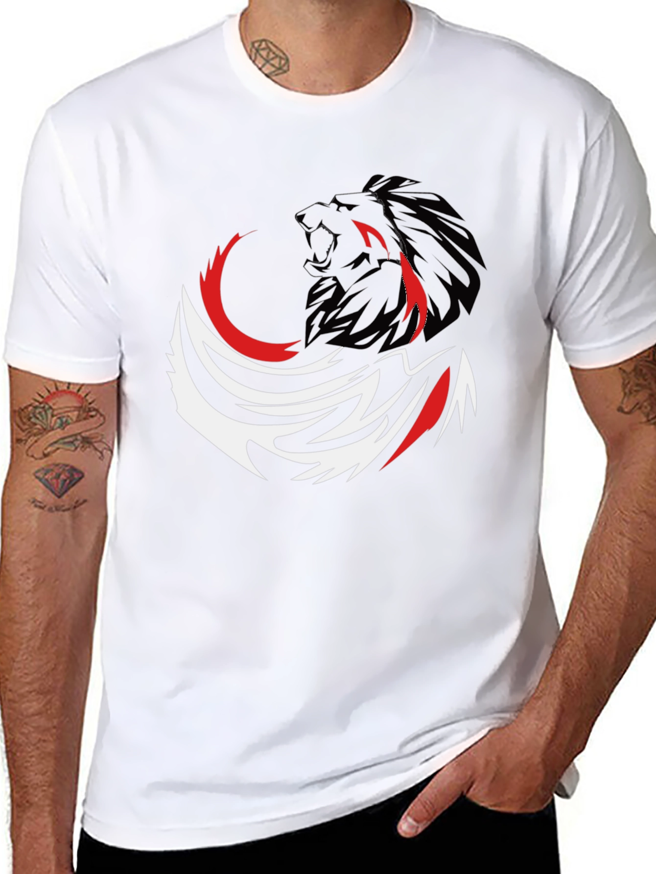 Lion Graphic Tee - Bold Black T-Shirt