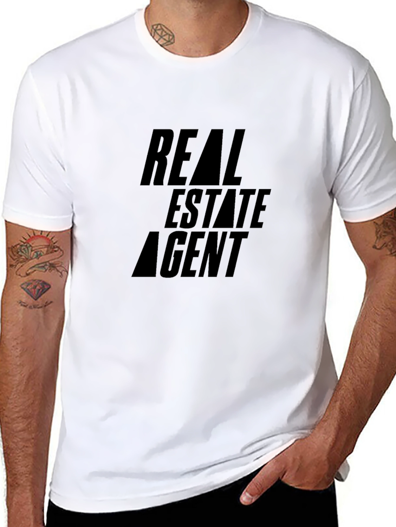 Real Estate Agent Graphic Tee - Classic Black T-Shirt