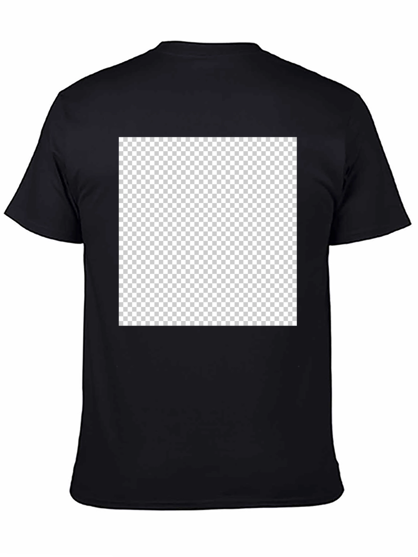 Blank Black Crew Neck T-Shirt - Customizable Design Ready