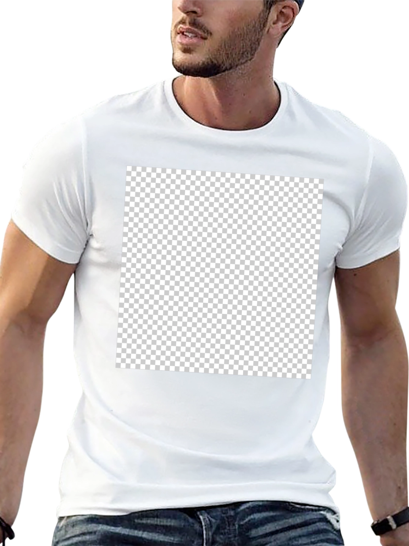 Blank Black Crew Neck T-Shirt - Customizable Design Ready
