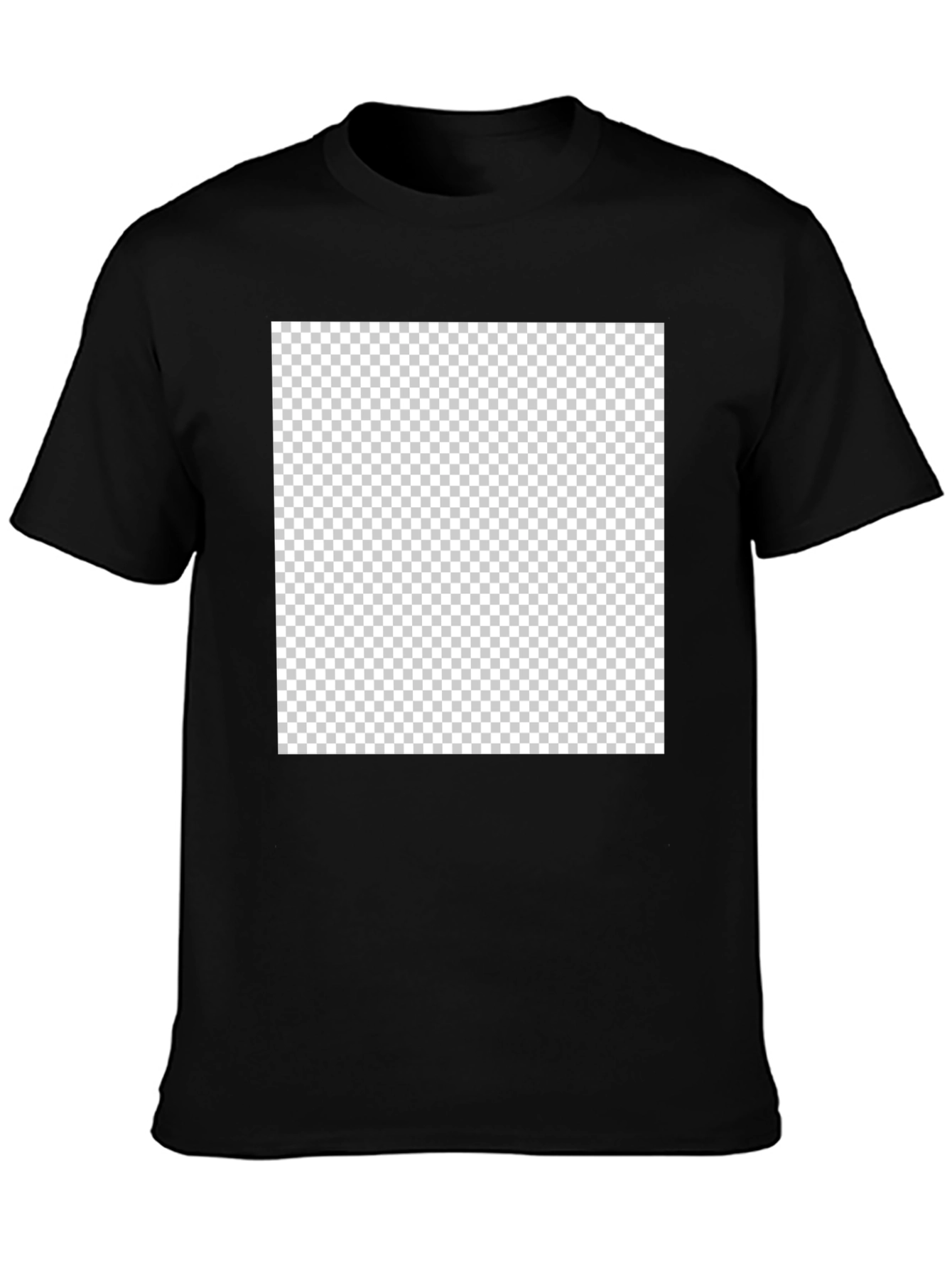 Blank Black Crew Neck T-Shirt - Customizable Design Ready