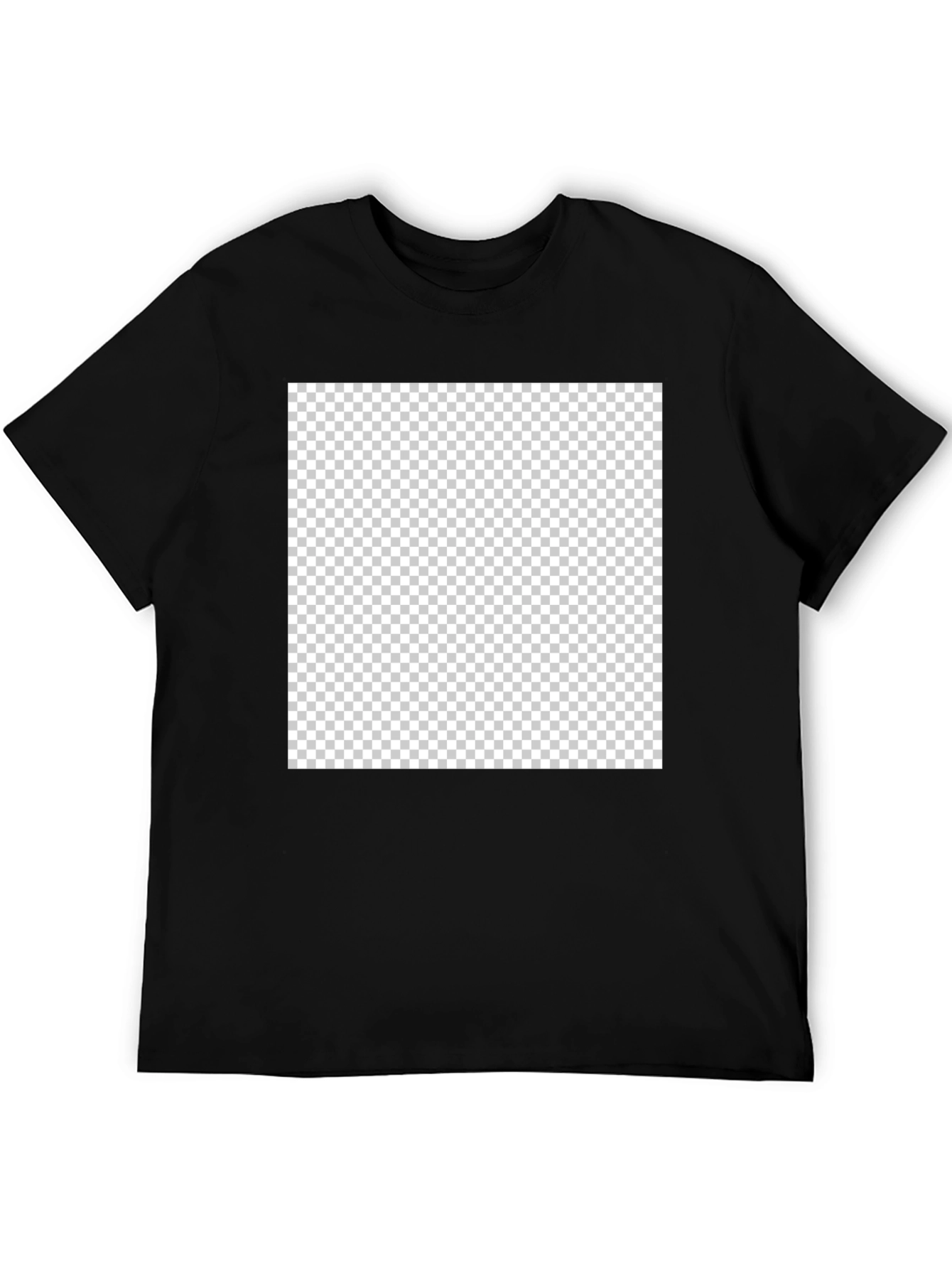 Blank Black Crew Neck T-Shirt - Customizable Design Ready