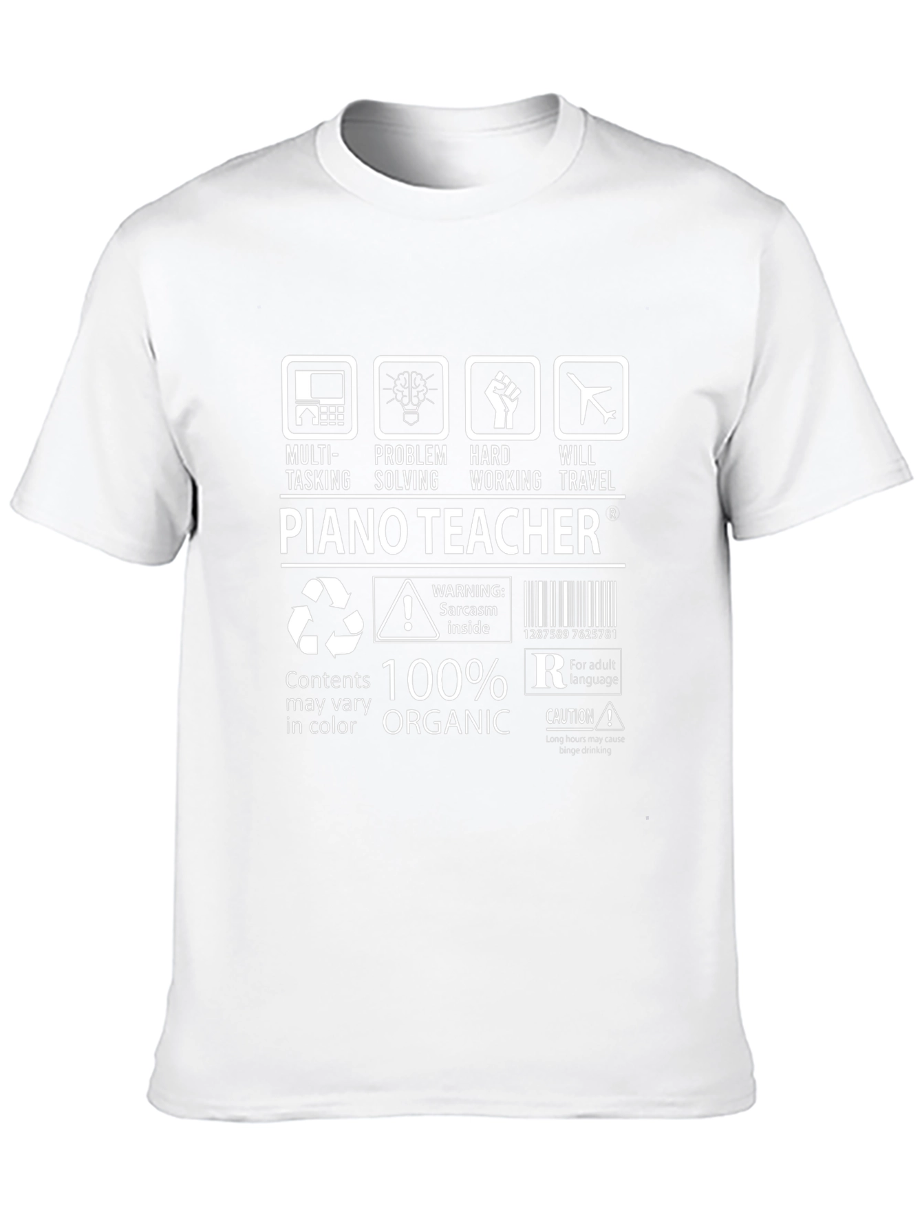Piano Teacher Funny Graphic T-Shirt