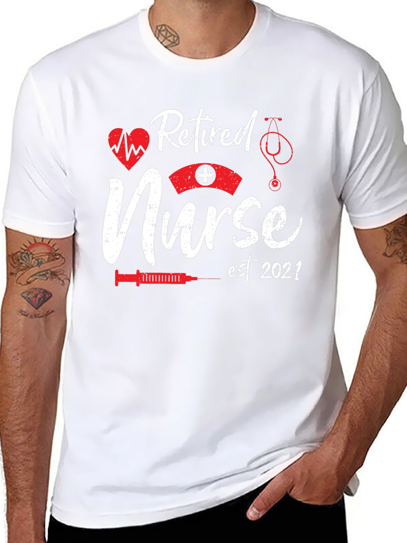 Retired Nurse Est 2021 Graphic T-Shirt