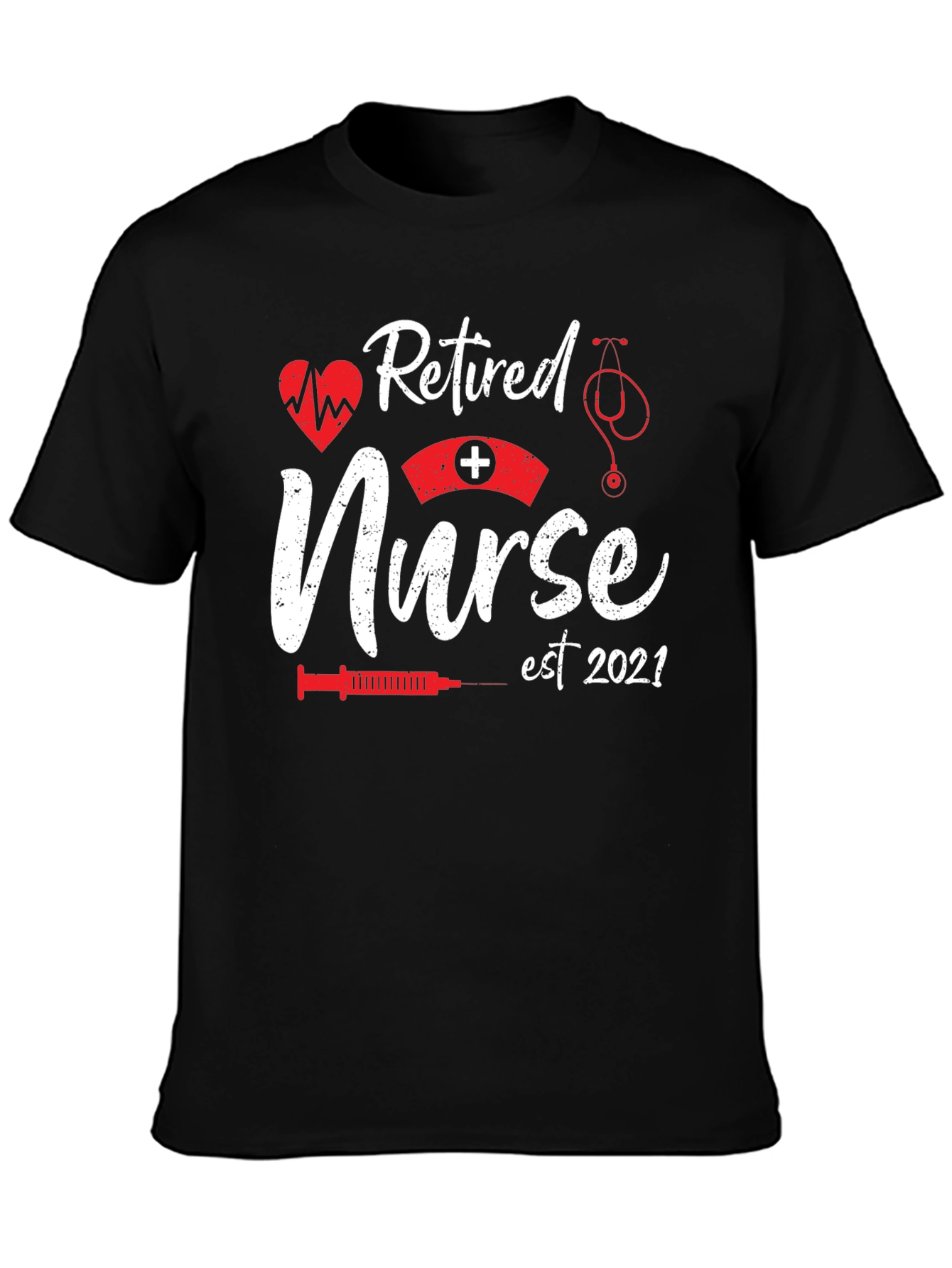Retired Nurse Est 2021 Graphic T-Shirt