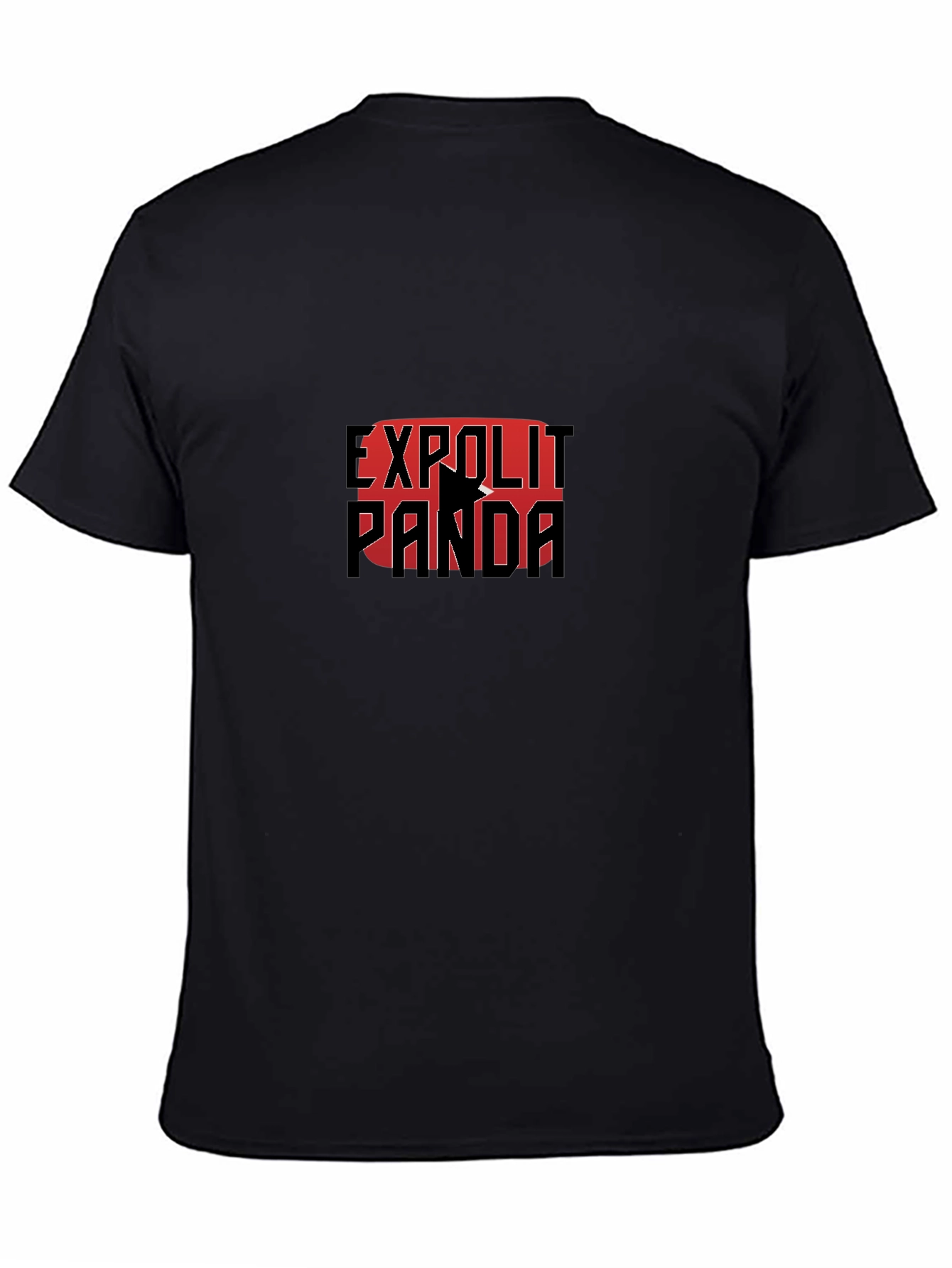 Exploit Panda Black T-Shirt Graphic Print
